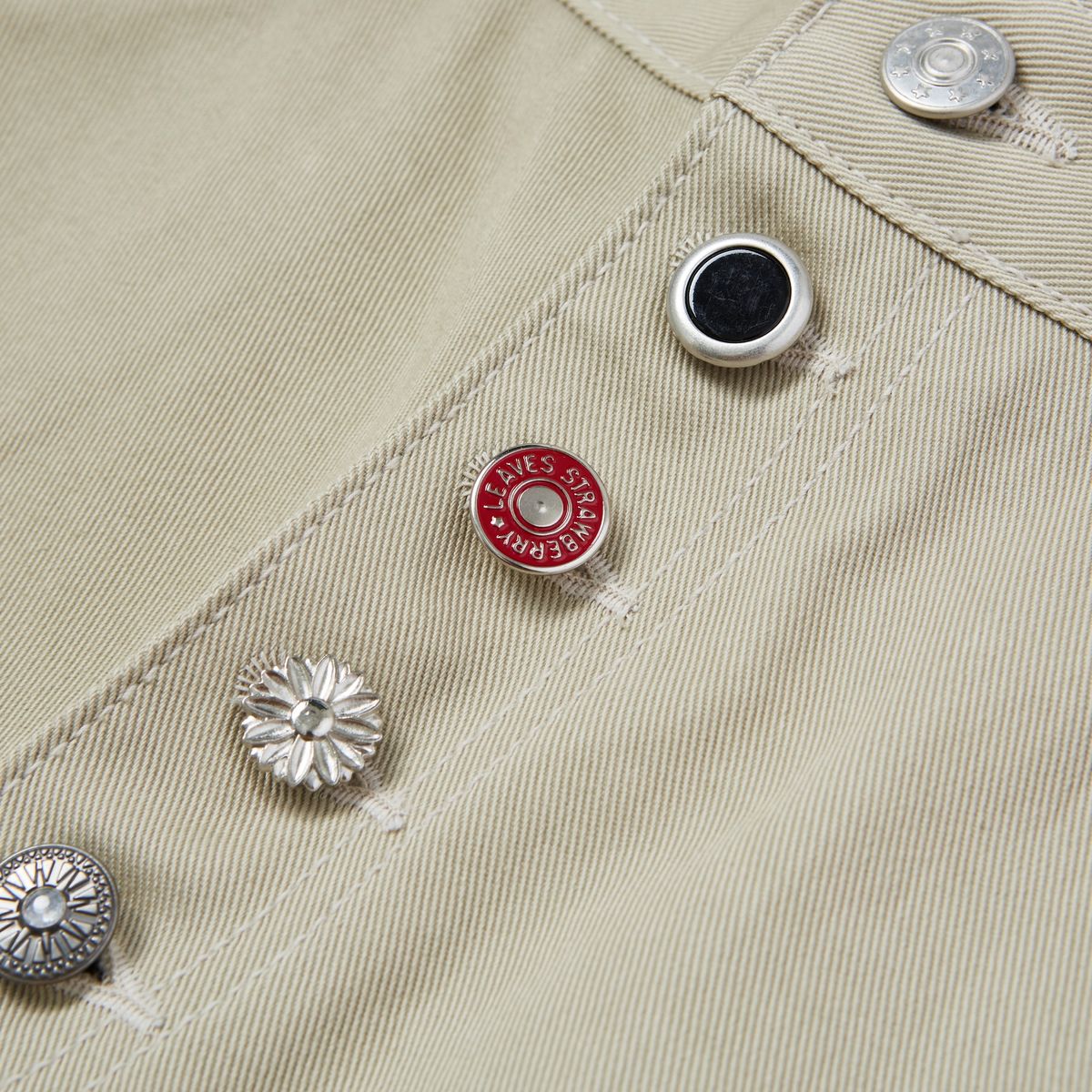 가먼츠팹(GARMENTS FAB) Stripe Knee Patch Pants (BEIGE)