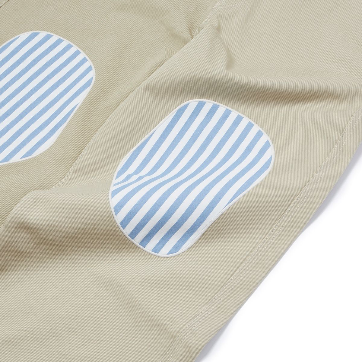 가먼츠팹(GARMENTS FAB) Stripe Knee Patch Pants (BEIGE)