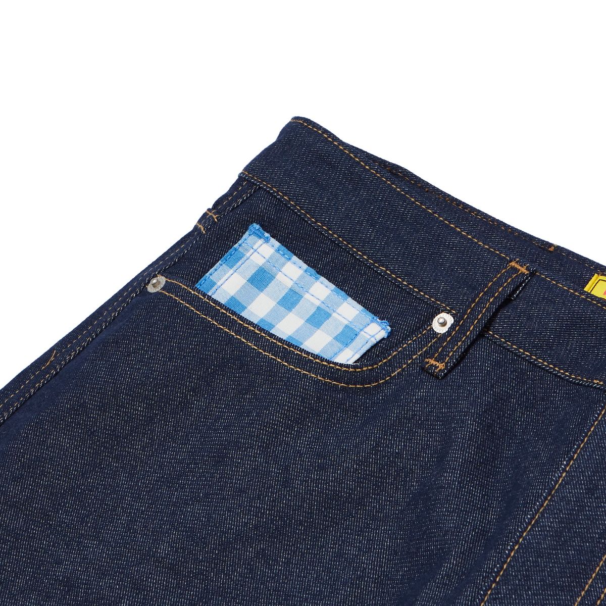 가먼츠팹(GARMENTS FAB) Check Turn Up Denim Pants (BLUE)
