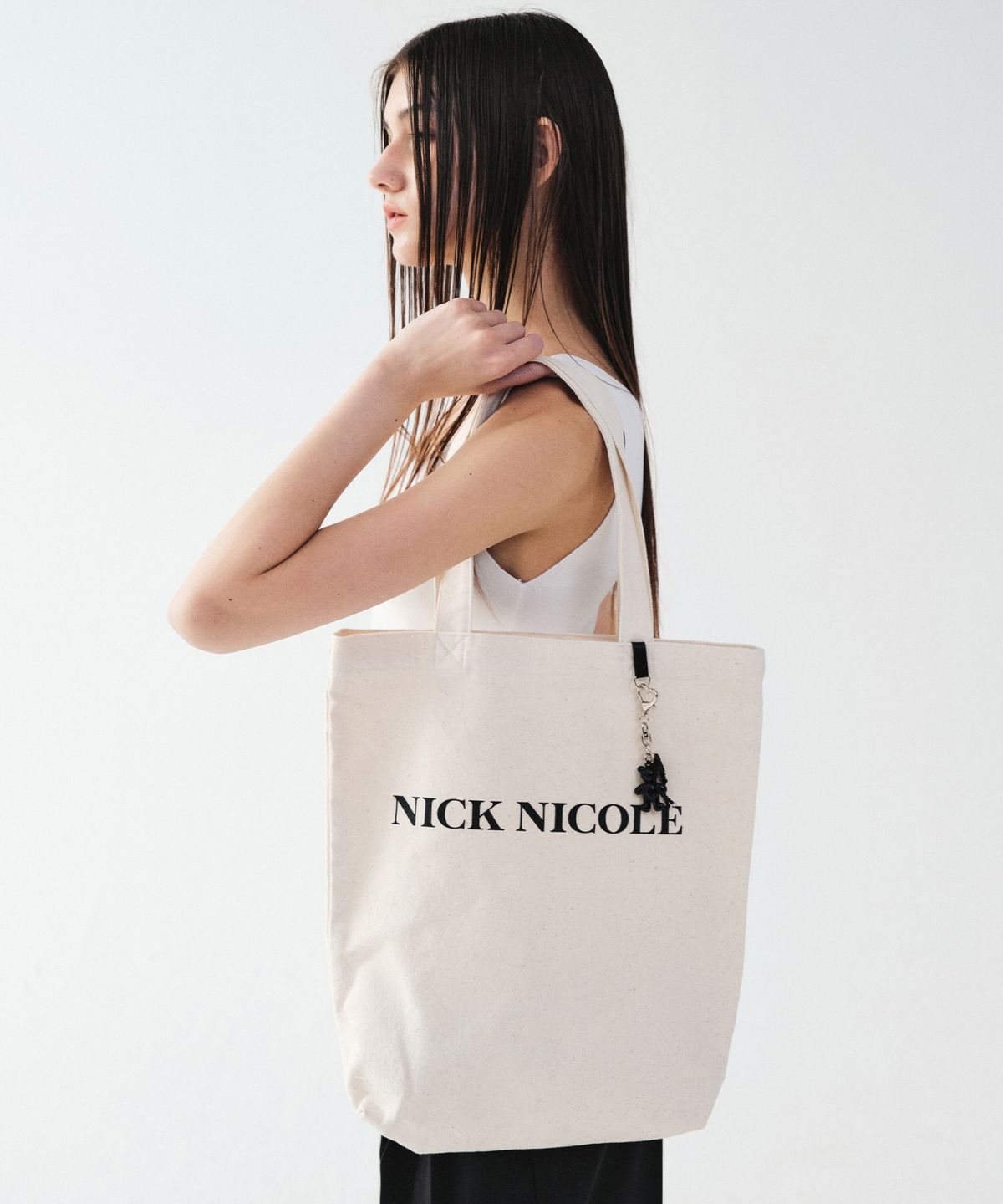 닉앤니콜(NICK&NICOLE) NICOLE RING CANVAS ECOBAG_OATMEAL