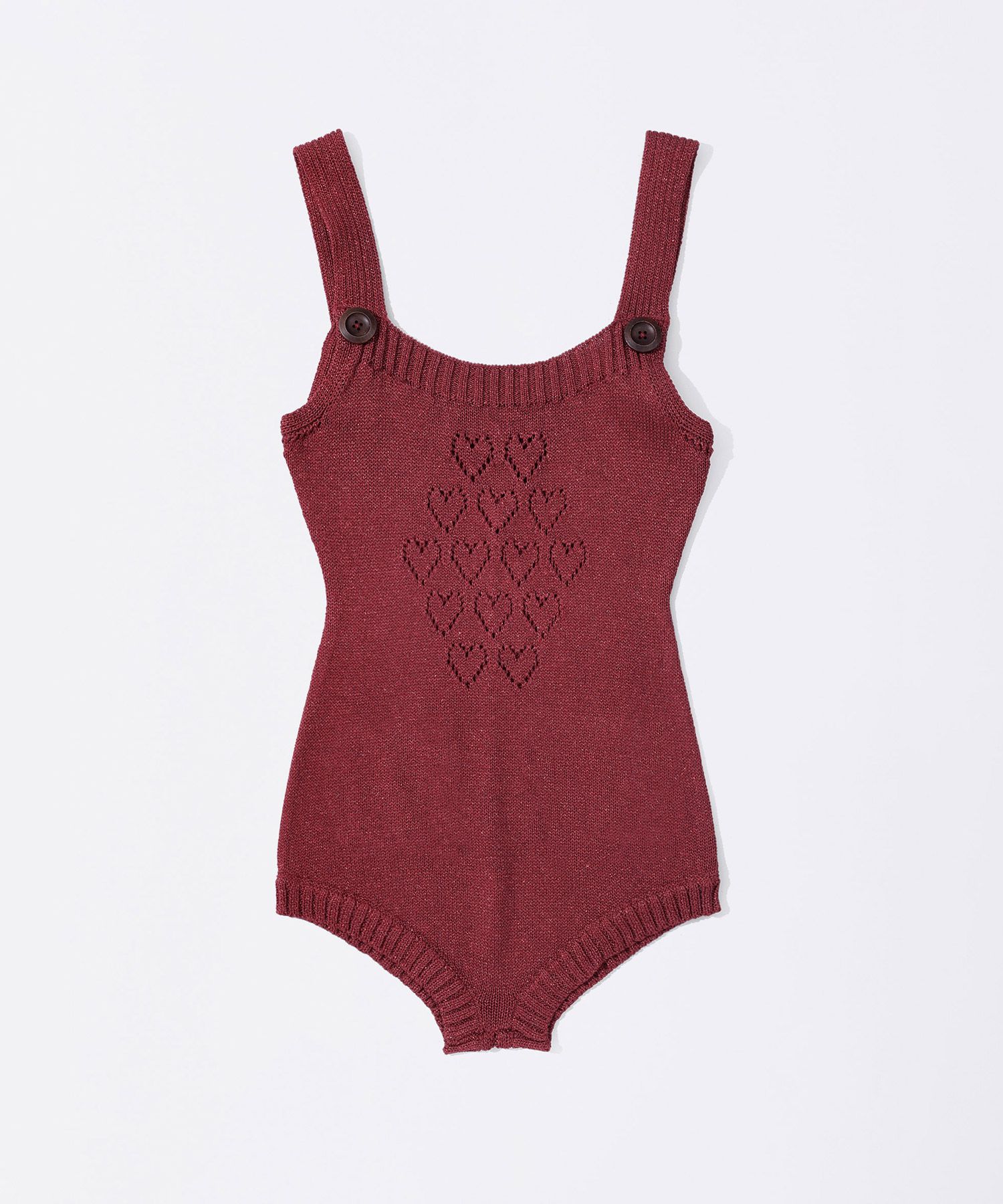 MUSINSA | SCULPTOR Overalls Knitted Bodysuit Red