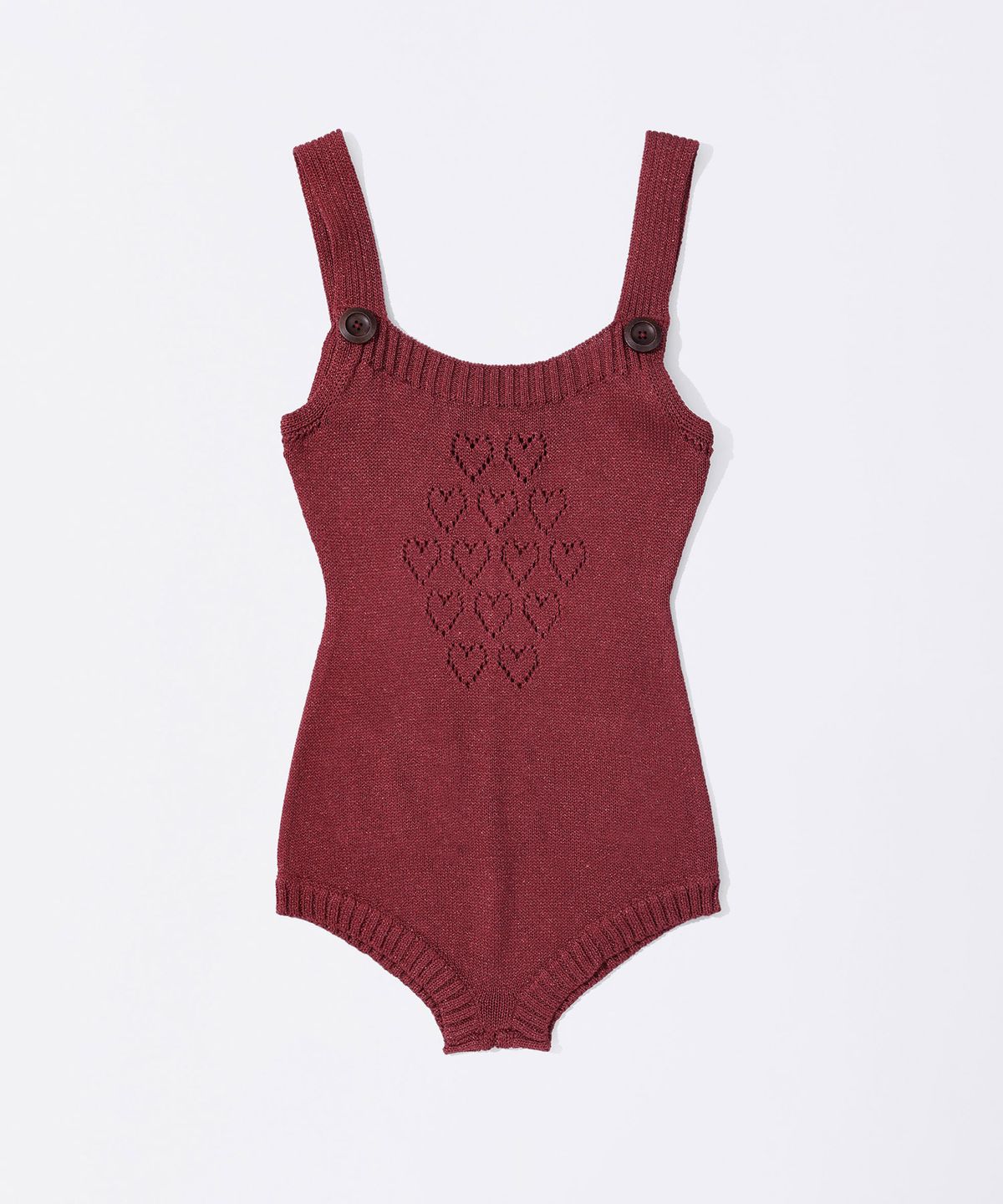 스컬프터(SCULPTOR) Overalls Knitted Bodysuit Red