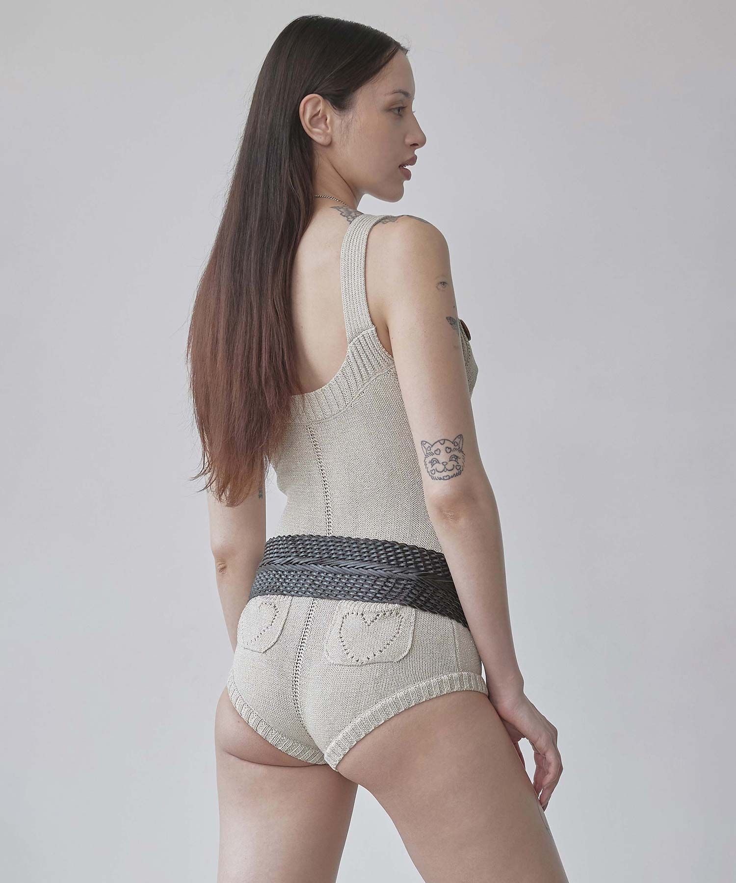 【SCULPTOR】 Overalls Knitted Bodysuit Raw SC25S302IV MUSINSA | SCULPTOR Overalls Knitted Bodysuit Raw