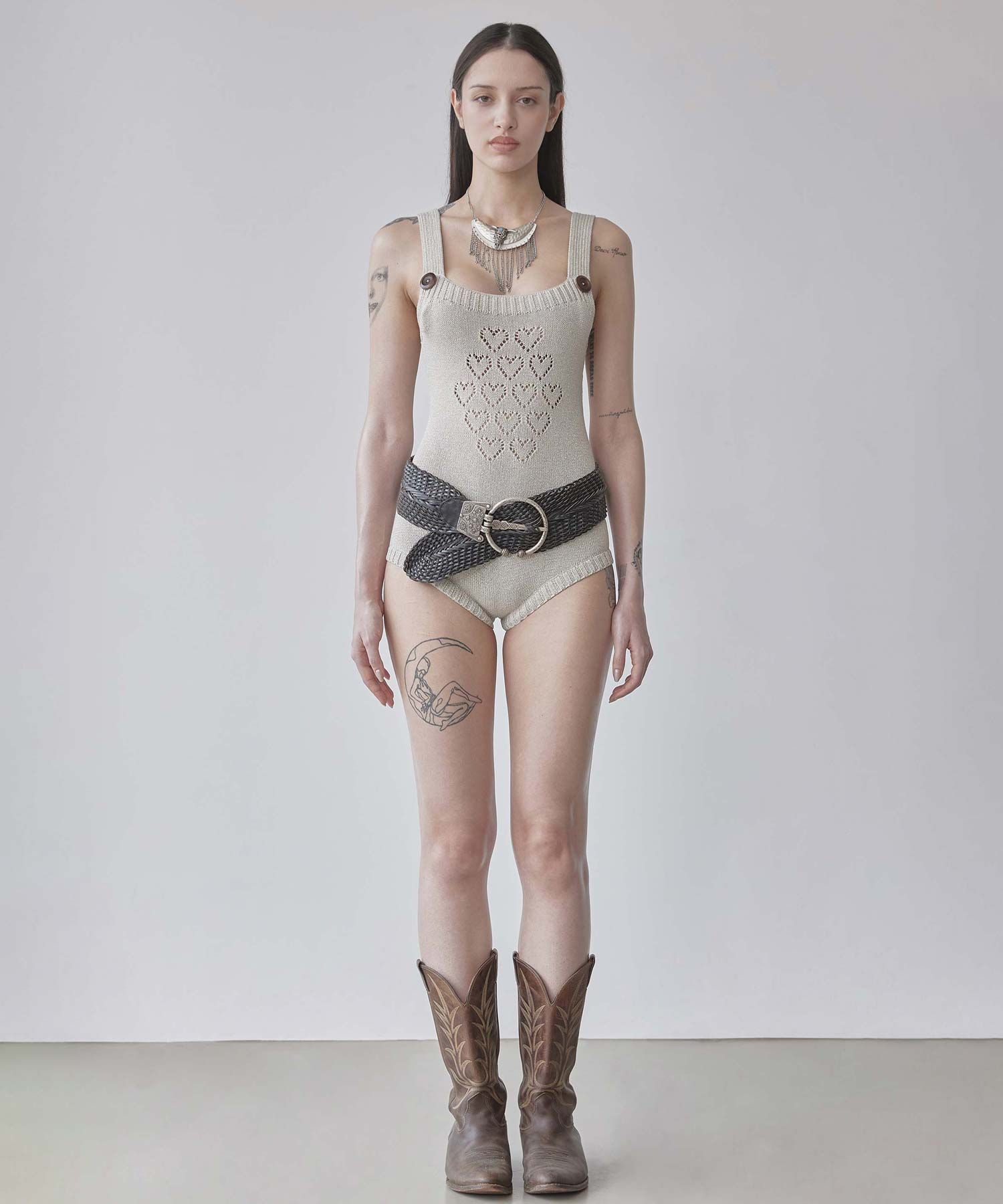 無料配送 ◆ Sculptor ◆ Overalls Knitted Bodysuit MUSINSA | SCULPTOR Overalls Knitted Bodysuit Raw