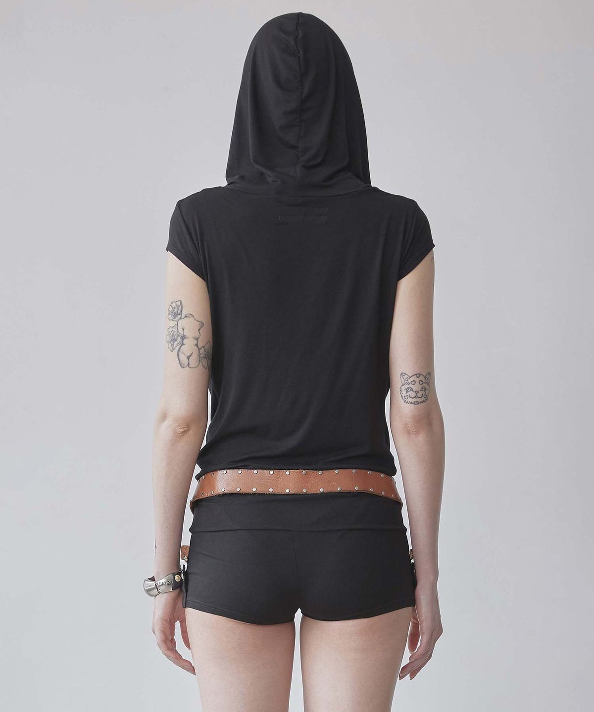 스컬프터(SCULPTOR) Marine Draped Romper Black