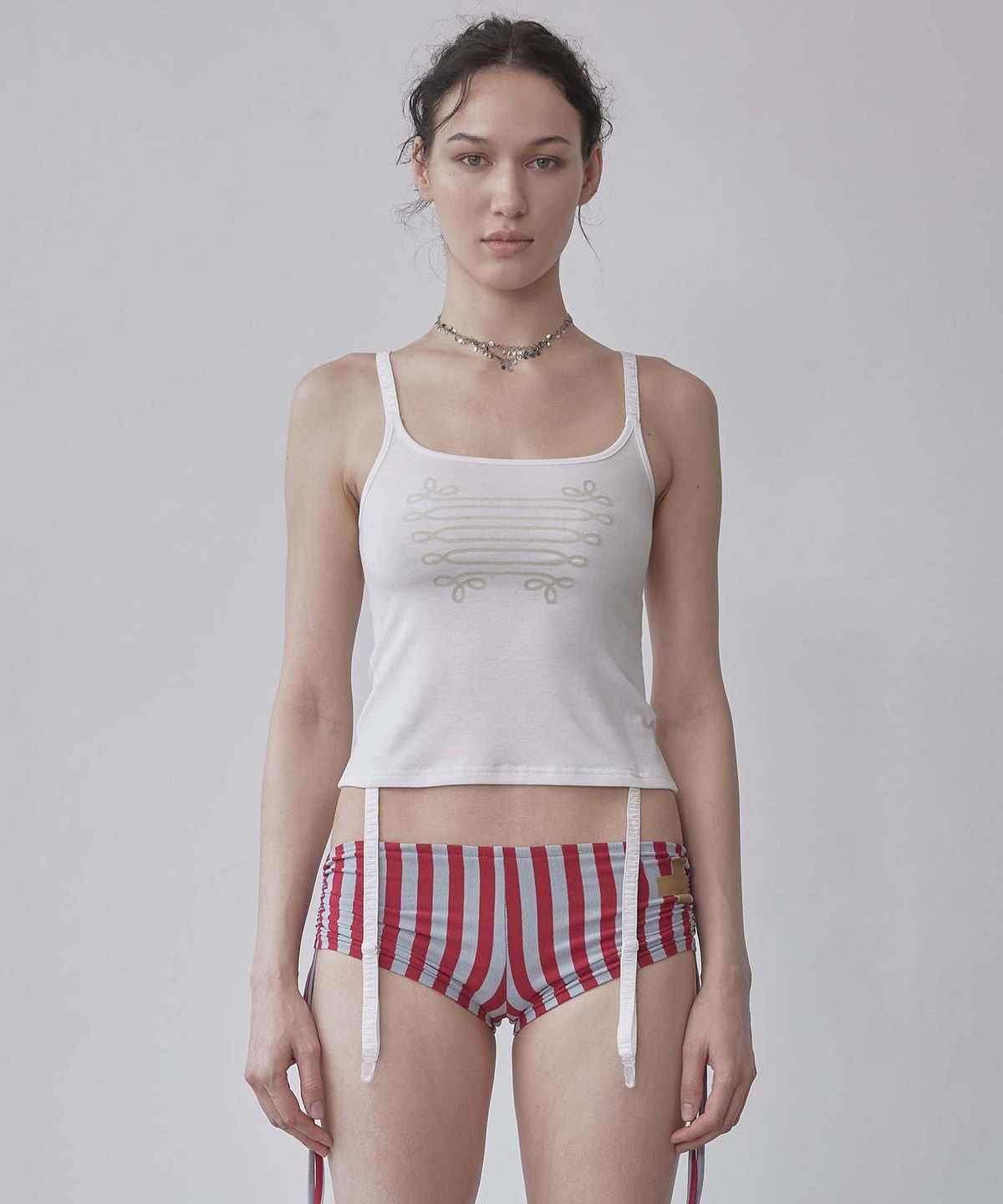 스컬프터(SCULPTOR) Garter Reversible Top White
