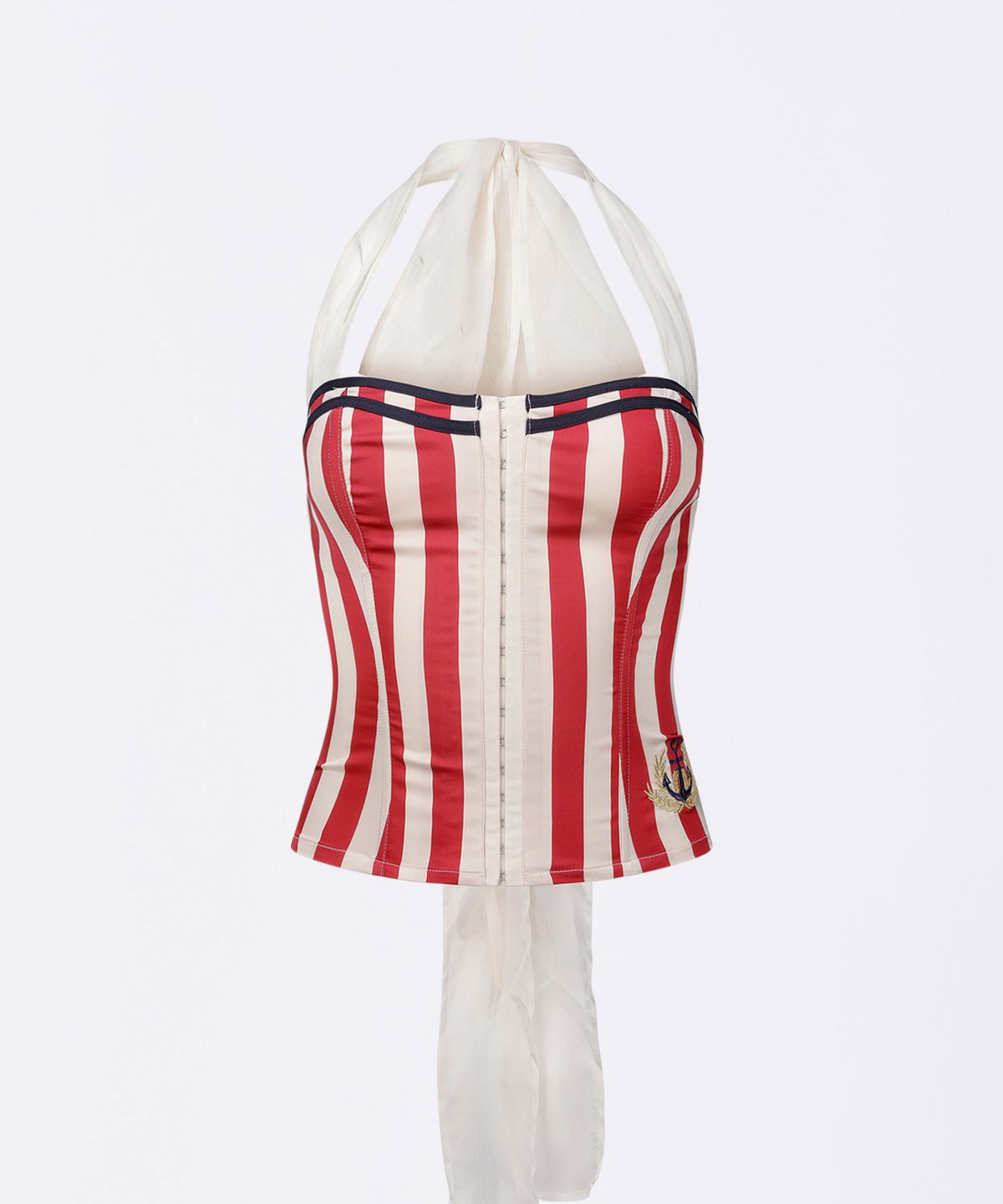 스컬프터(SCULPTOR) Marine Halter Corset Red Stripe