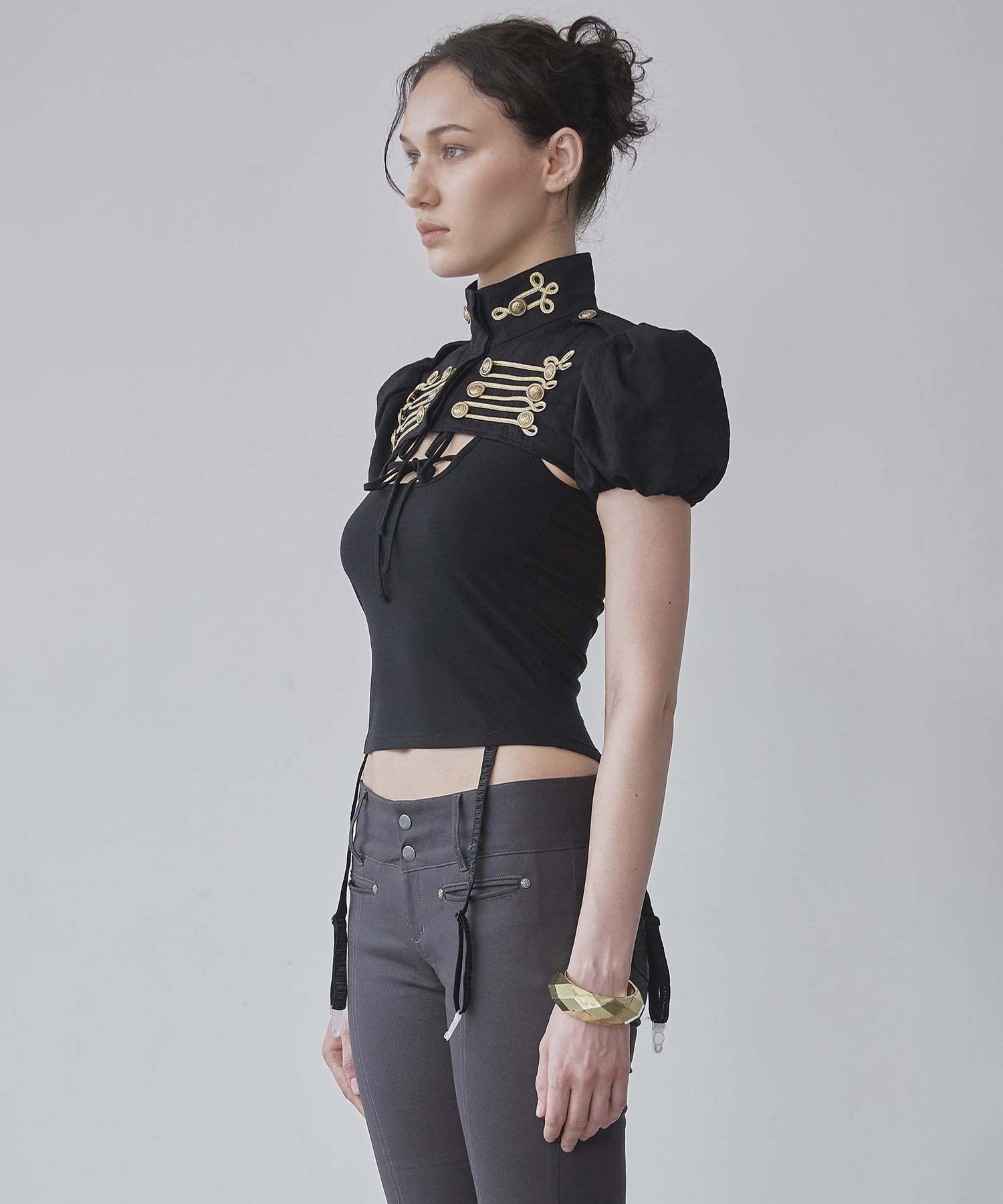 無料配送 ◆ Sculptor ◆ Marine Crop Shirt Marine Crop Shirt Black – SCULPTOR JAPAN
