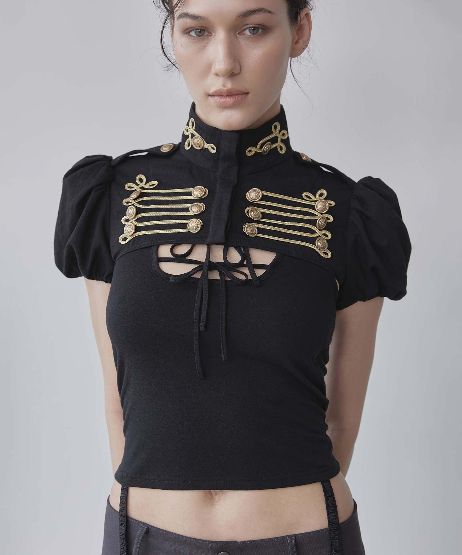 無料配送 ◆ Sculptor ◆ Marine Crop Shirt MUSINSA | SCULPTOR Marine Crop Shirt Check