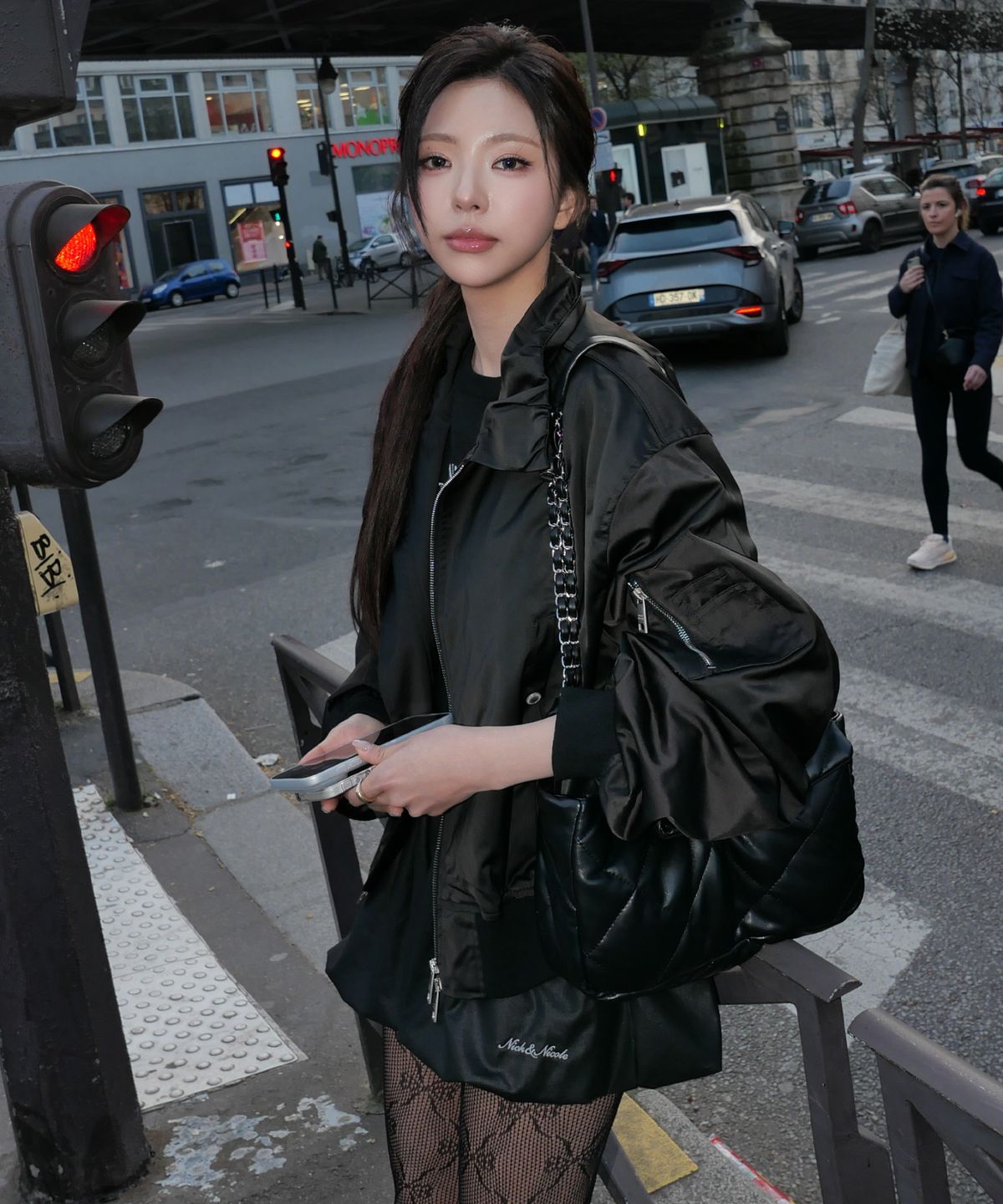 닉앤니콜(NICK&NICOLE) CRYSTAL CLASSIC CHAIN BAG_BLACK