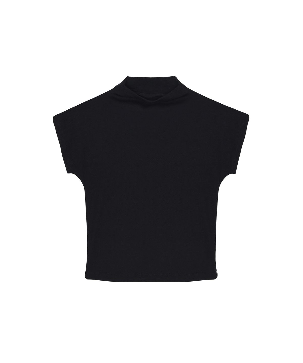 닉앤니콜(NICK&NICOLE) HALF NECK SLIM TOP_BLACK