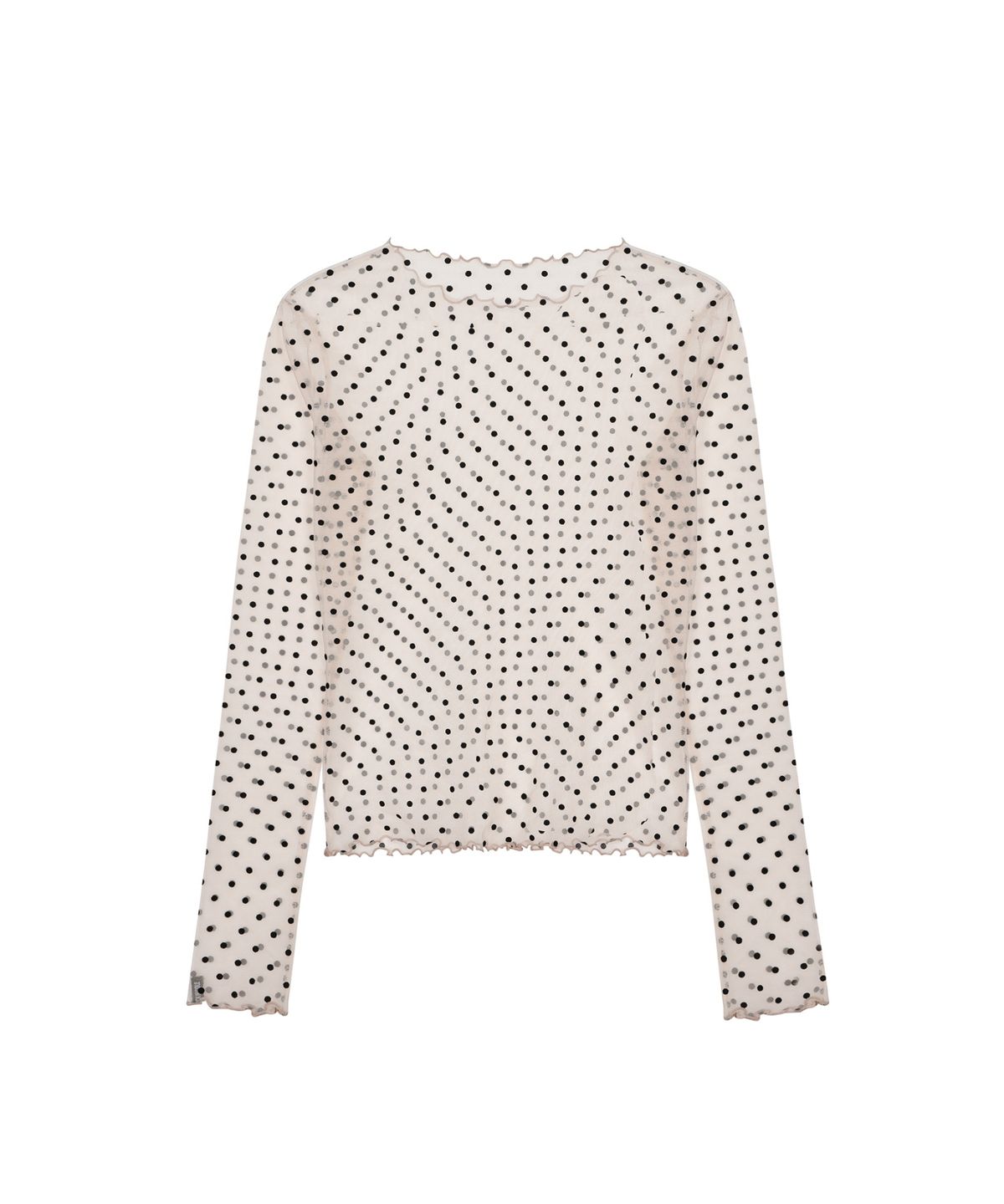닉앤니콜(NICK&NICOLE) DOT MESH SCARF TOP_BEIGE