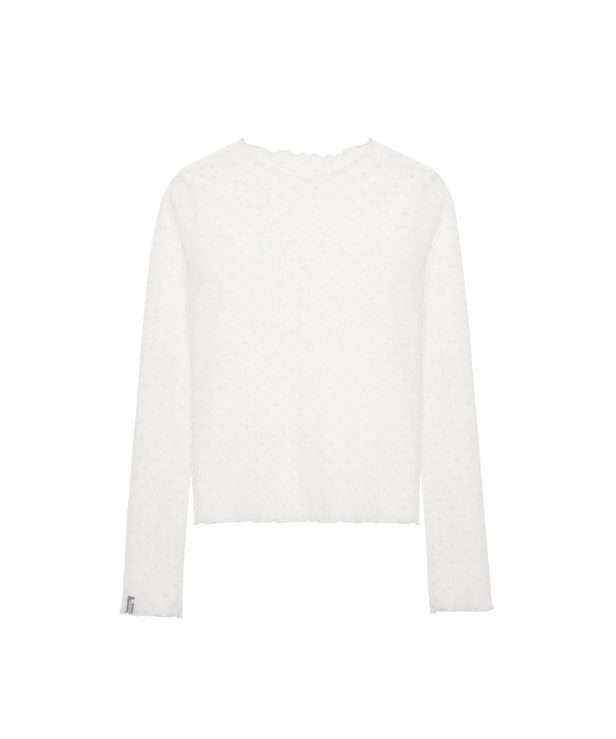 닉앤니콜(NICK&NICOLE) DOT MESH SCARF TOP_IVORY