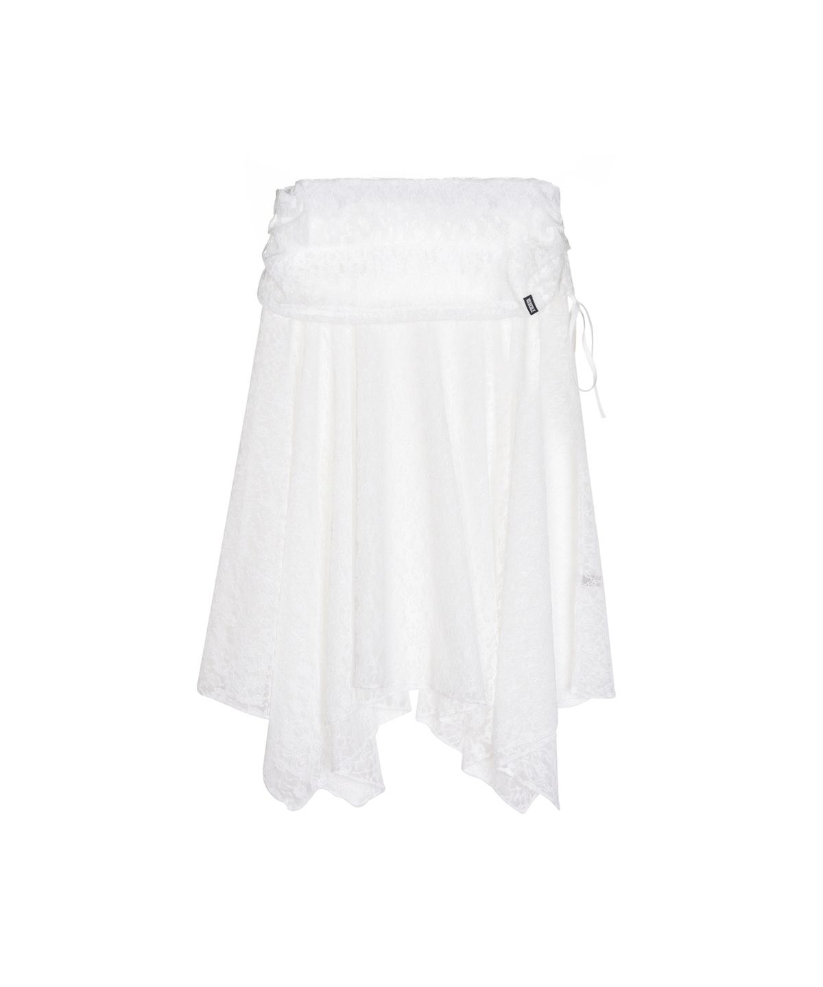 닉앤니콜(NICK&NICOLE) LACE SHIRRING FLARE MIDI SKIRT_IVORY