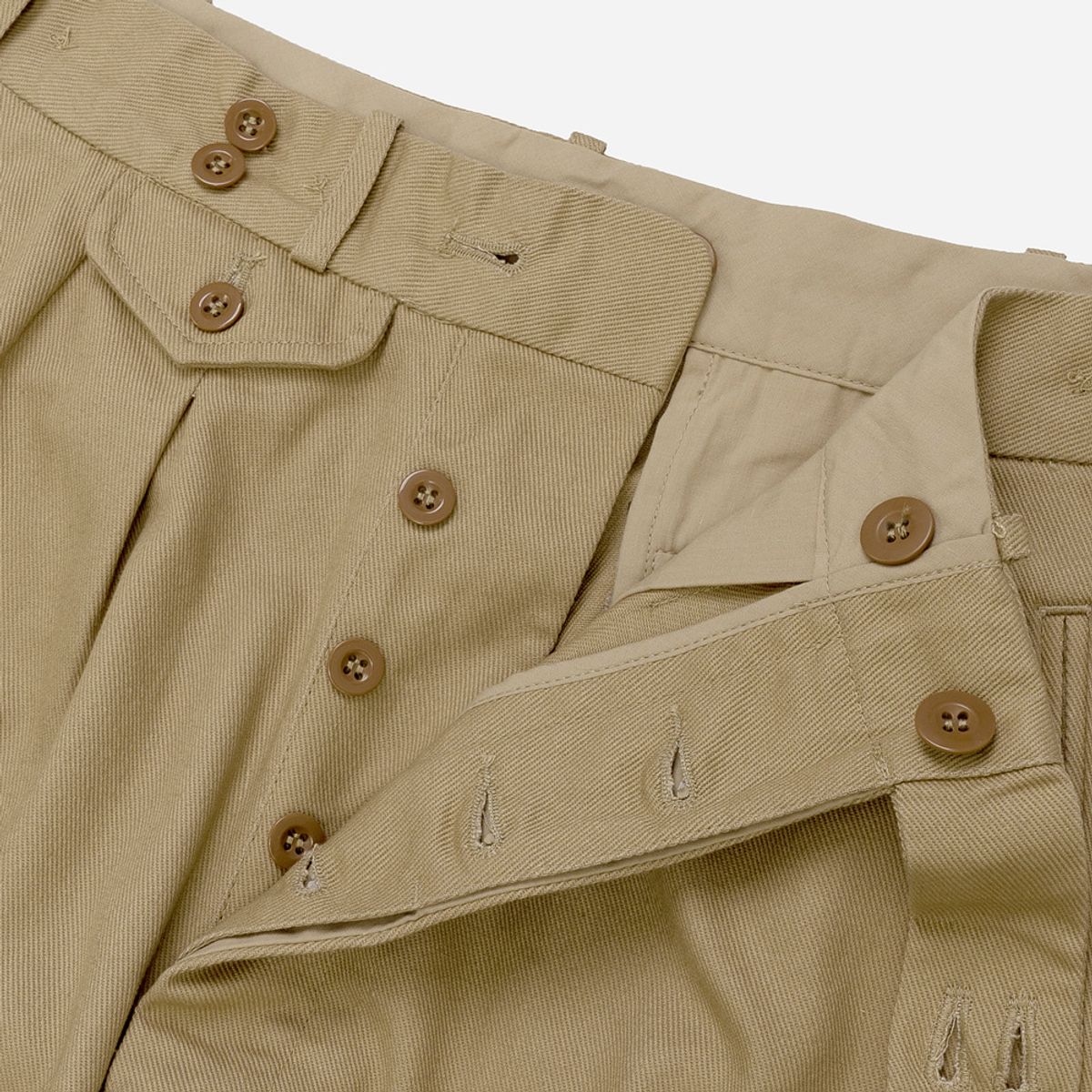 와이엠씨엘케이와이(YMCL KY) German Type Navy Tropical Short Pants - Khaki