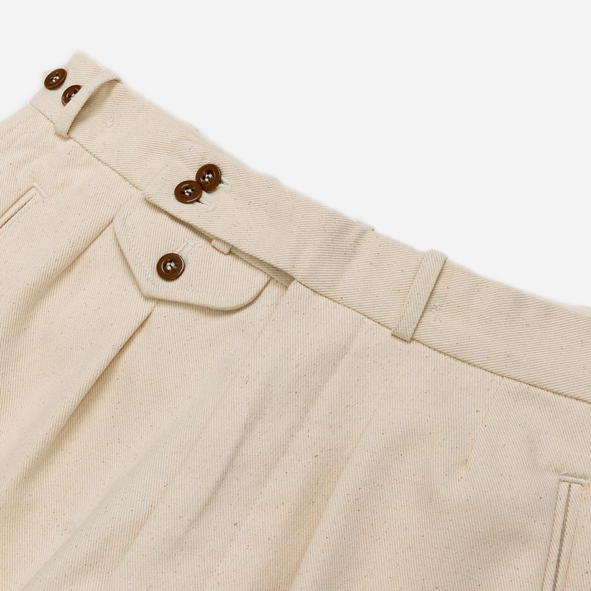 와이엠씨엘케이와이(YMCL KY) German Type Navy Tropical Short Pants - Natural
