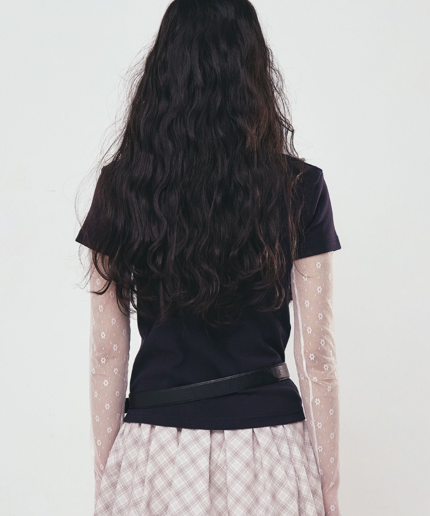 MUSINSA公式 | NICK&NICOLE LABEL RIBBED HALF TOP_NAVY