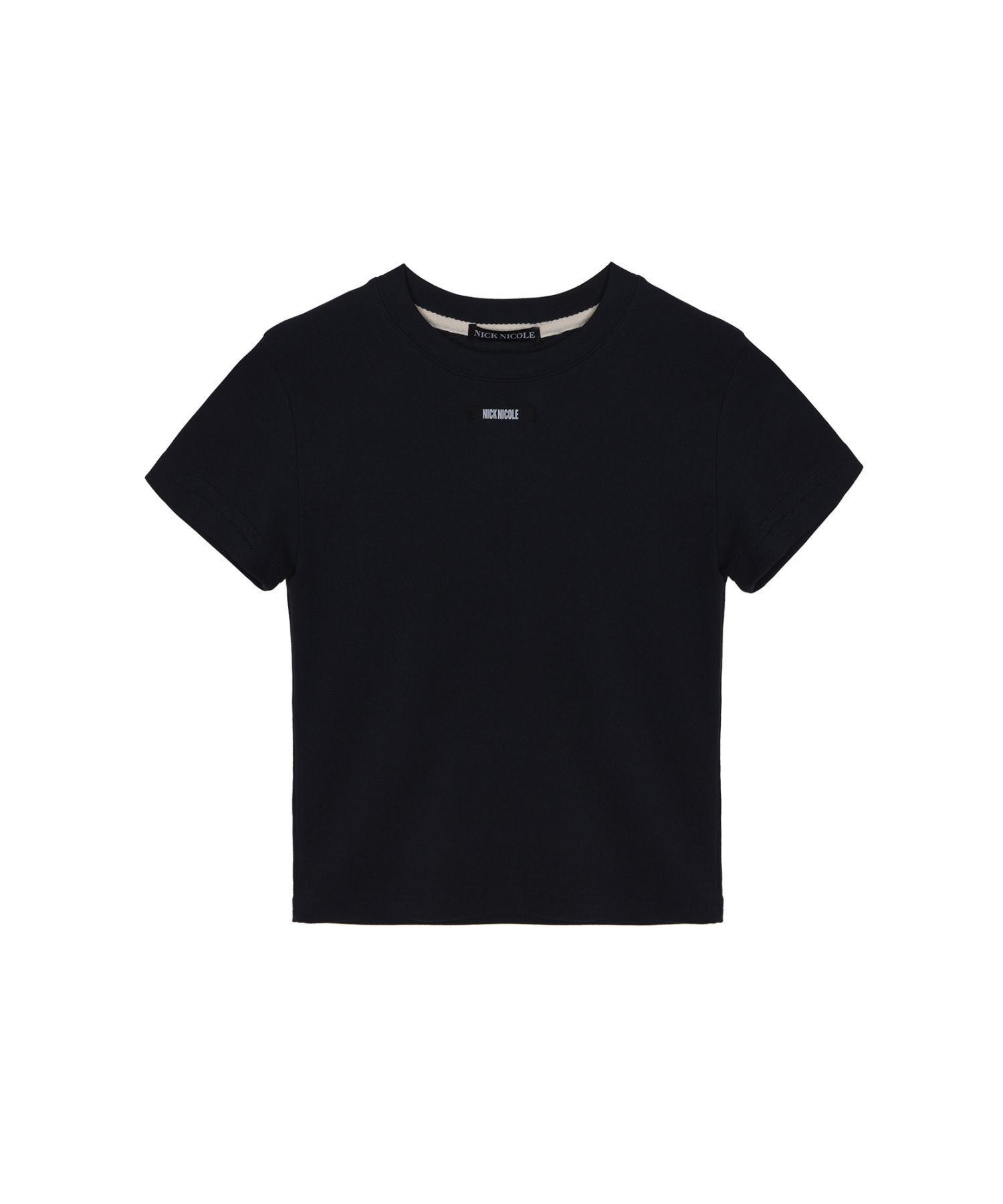 【NICK&NICOLE】 LABEL RIBBED HALF TOP /追跡付 MUSINSA公式 | NICK&NICOLE LABEL RIBBED HALF TOP_NAVY