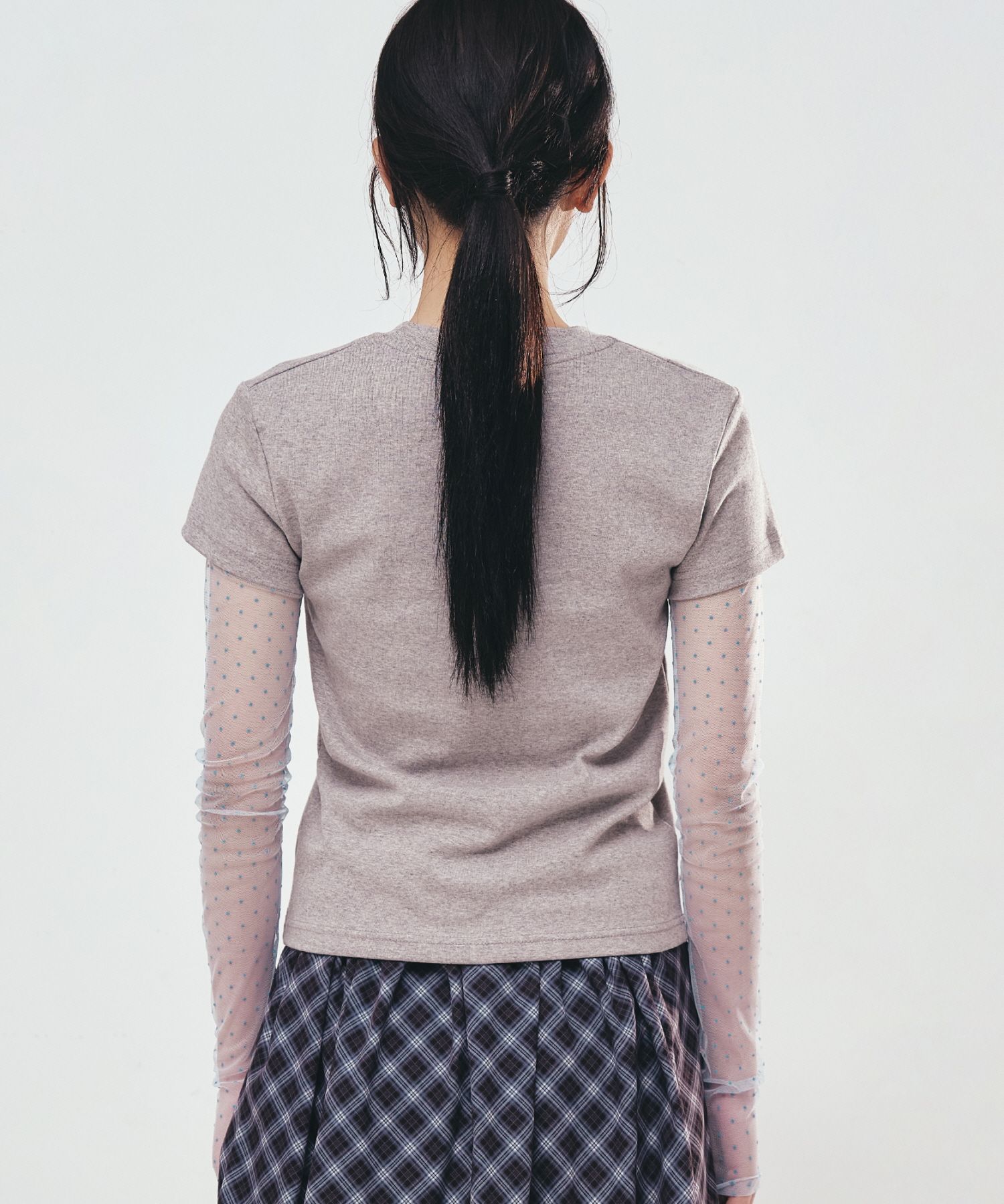 【NICK&NICOLE】 LABEL RIBBED HALF TOP /追跡付 MUSINSA公式 | NICK&NICOLE LABEL RIBBED HALF TOP_NAVY