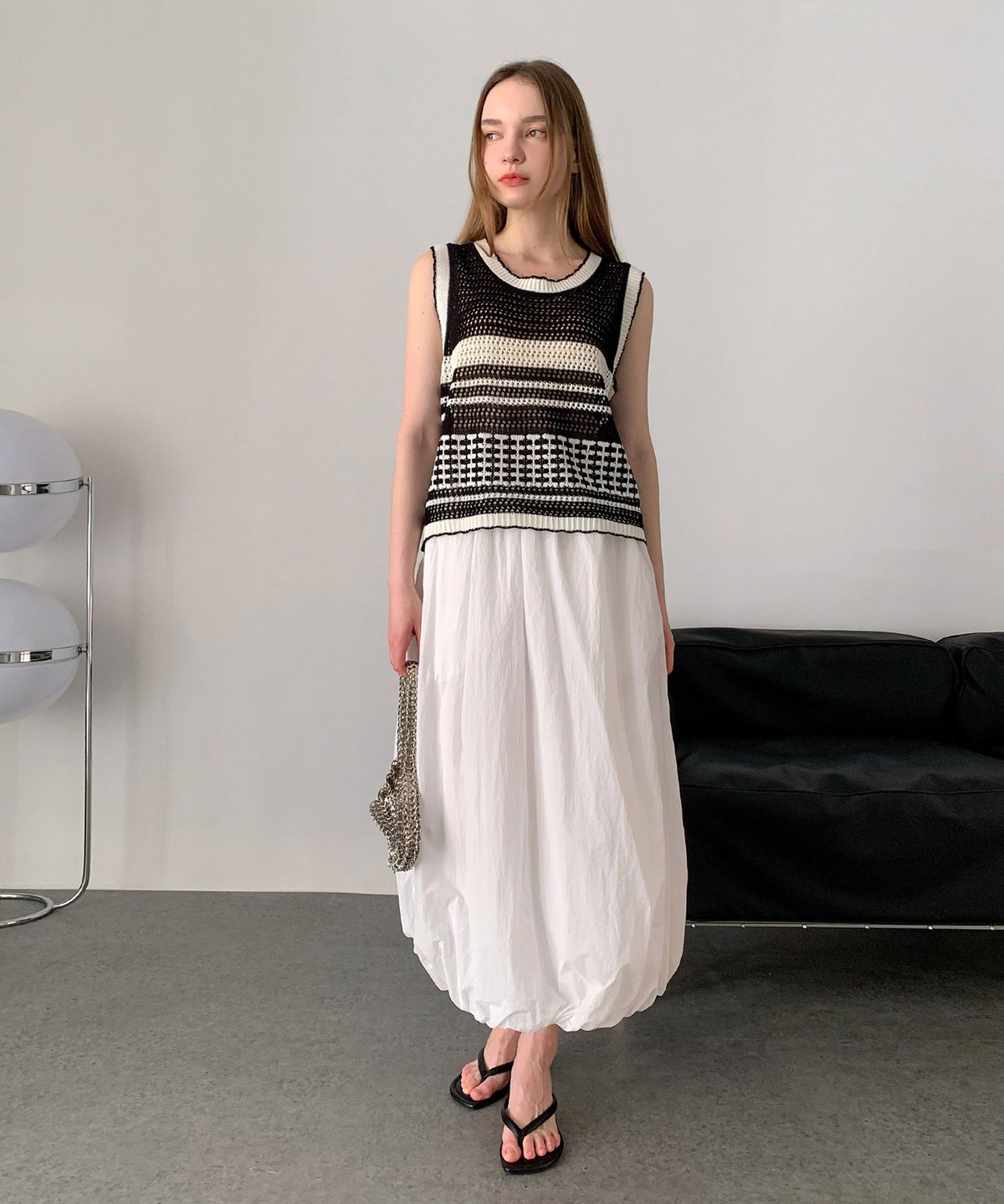 바스카라(VASCARA) Pumpkin Banding Long Skirt (2colors)