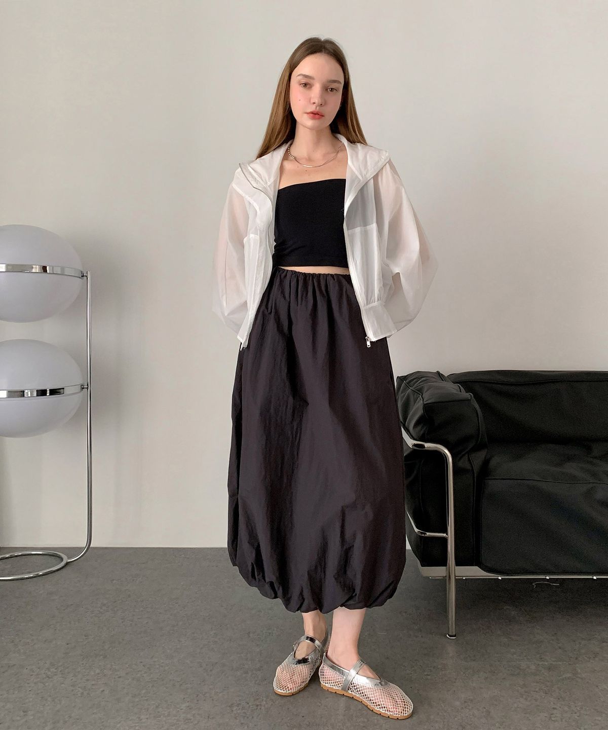 바스카라(VASCARA) Pumpkin Banding Long Skirt (2colors)