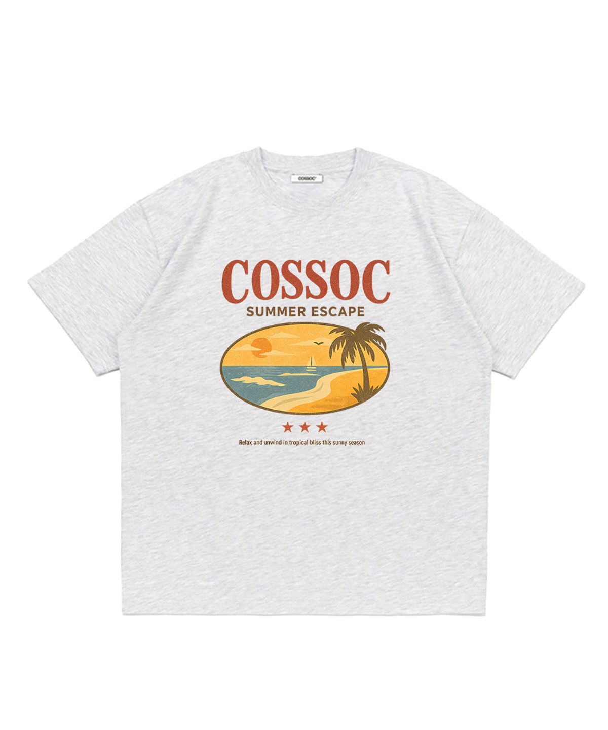 코소(COSO) 썸머 이스케이프 반팔 티셔츠 (WHITE)