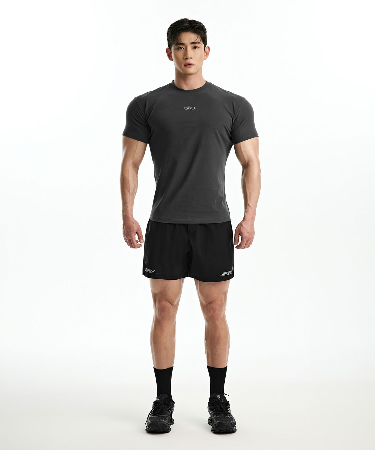 본투윈(BORN TO WIN) SILVER B LOGO MUSCLE FIT T-SHIRTS [5COL]