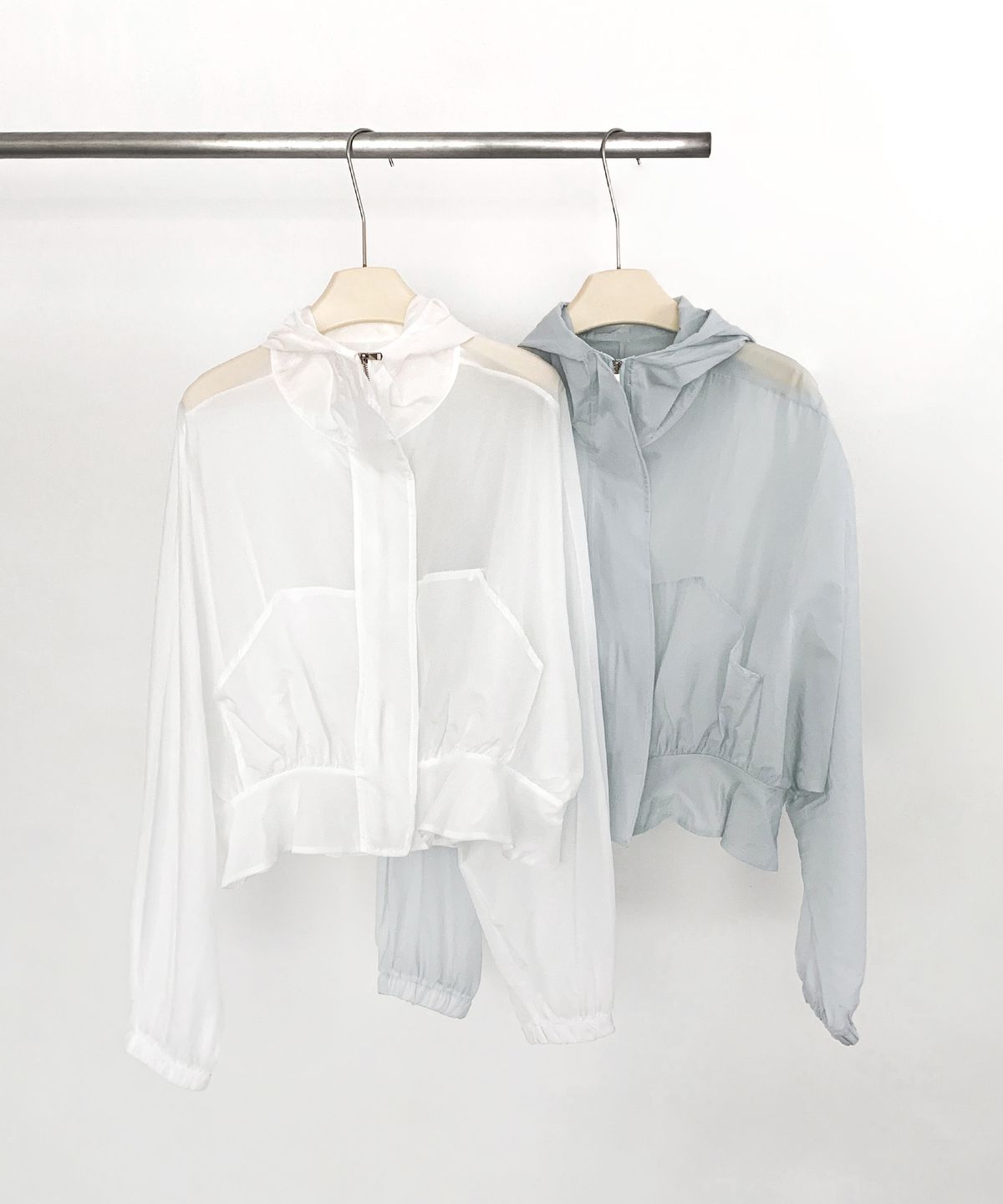 바스카라(VASCARA) Loco Frill Hood Zip-Up Jumper (2colors)