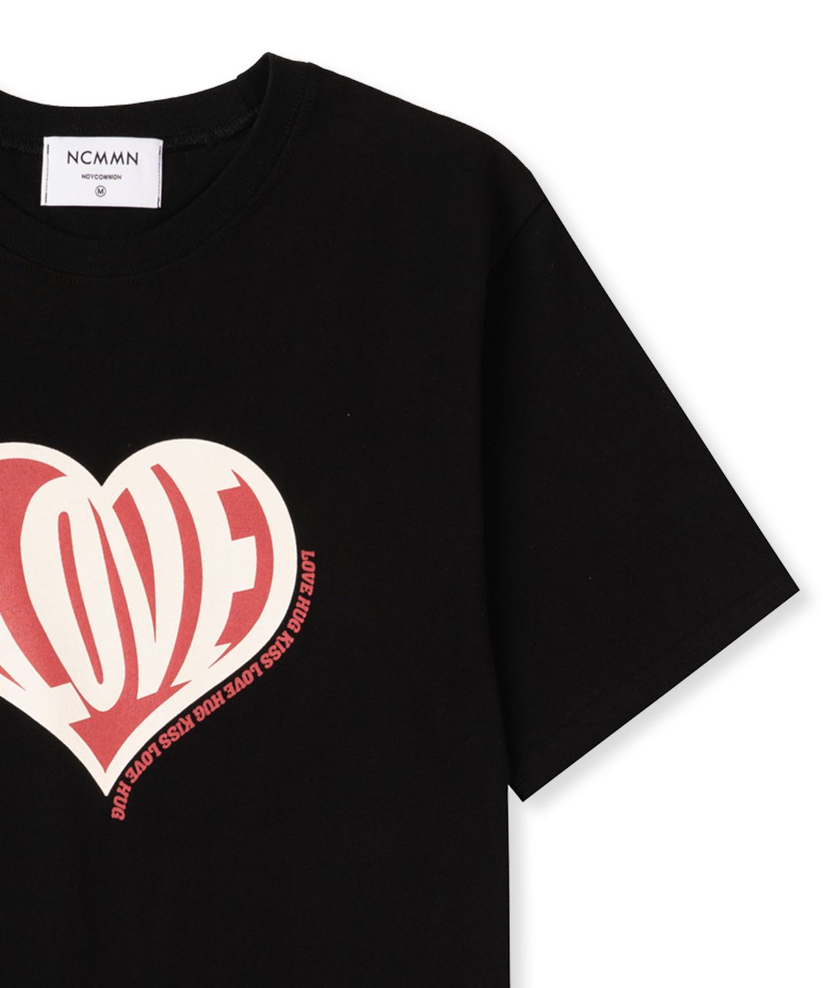 노이커먼(NOYCOMMON) LOVE HEART TEE BK