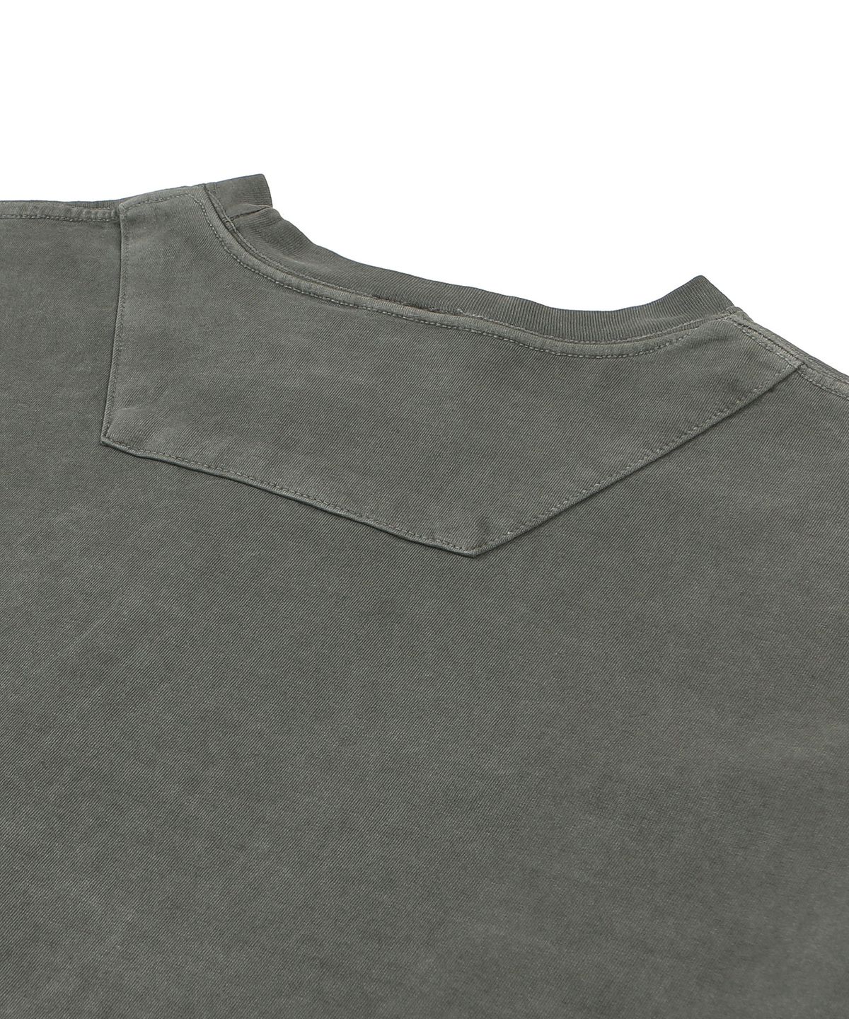 에이던엠(ADERNM) BACK CUT-LINE OVERSIZED PIGMENT T-SHIRTS (KHAKI)