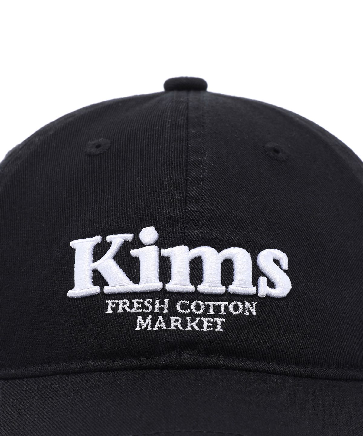 킴스 프레시 코튼 마켓(KIMS FRESH COTTON MARKET) Kims Bam Logo Ball Cap Black