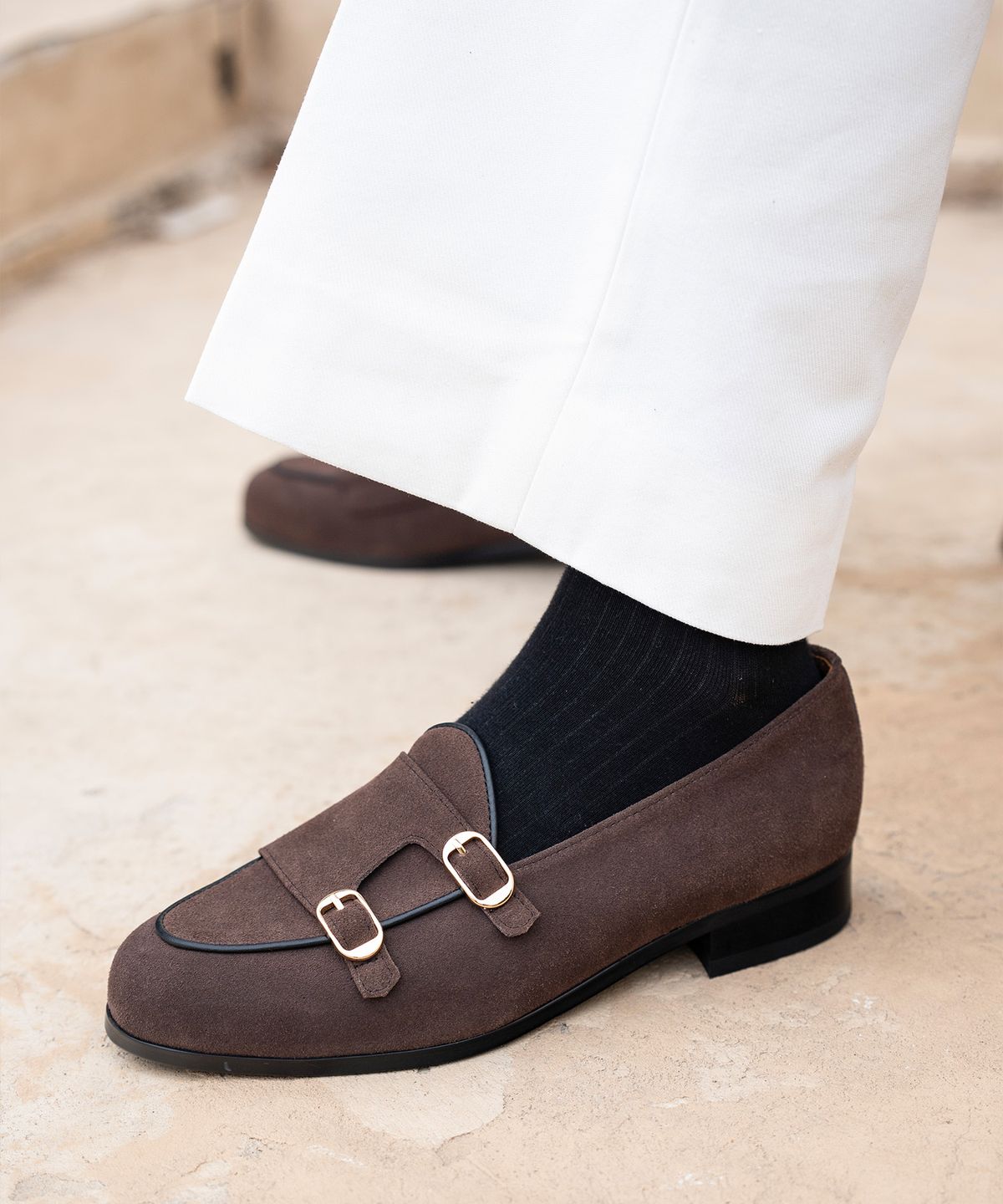 올클래식(ALLCLASSIC) ALC4403 벨지안 몽크 로퍼_d.brown suede