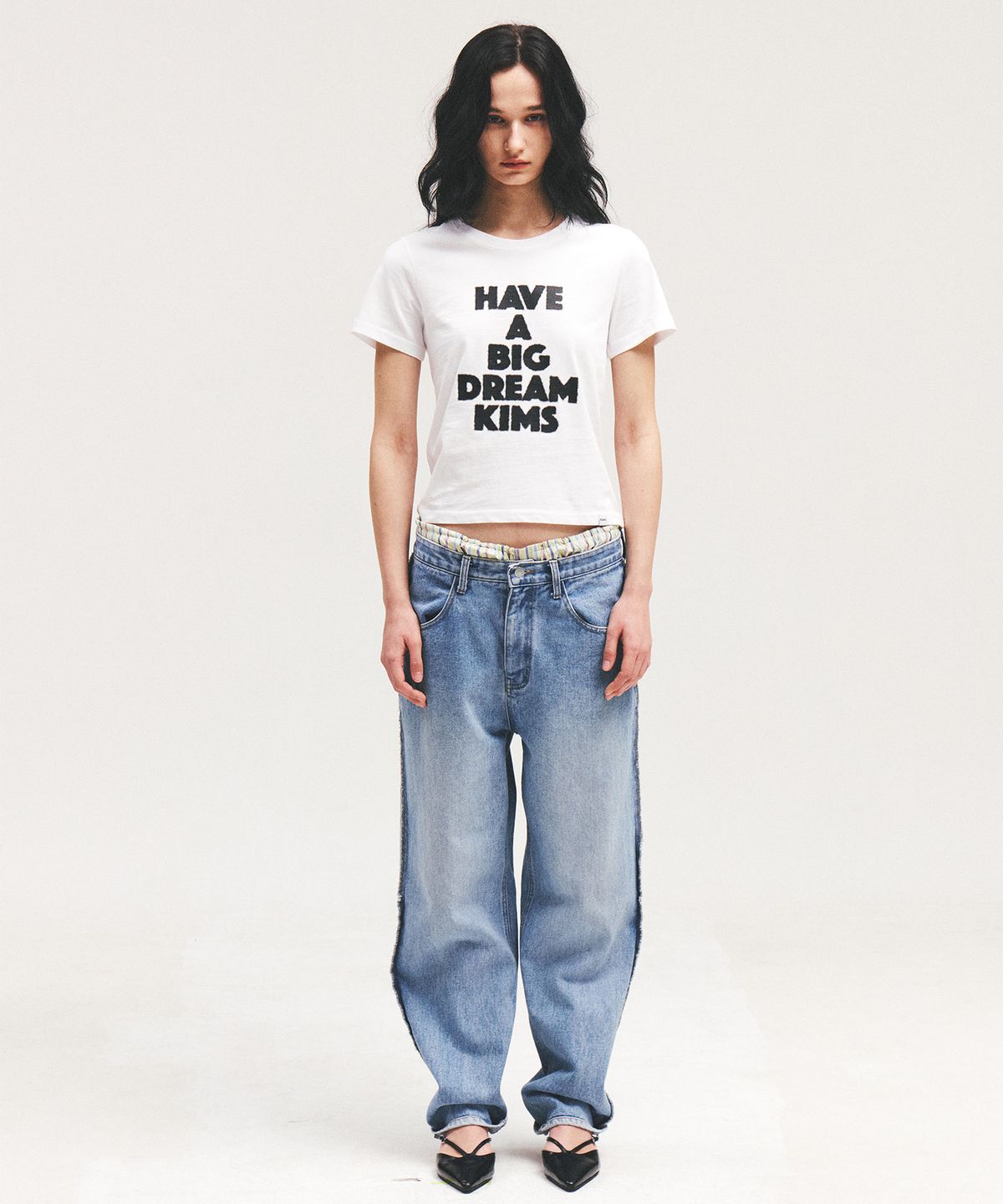 킴스 프레시 코튼 마켓(KIMS FRESH COTTON MARKET) (Unisex) Big Dream Tee White(black)