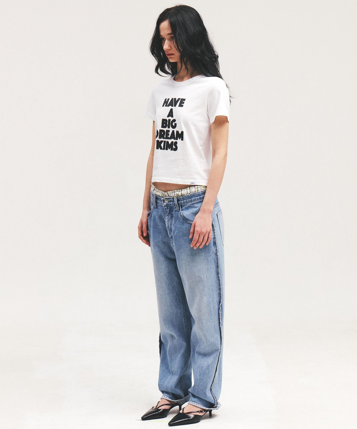 킴스 프레시 코튼 마켓(KIMS FRESH COTTON MARKET) (Unisex) Big Dream Tee White(black)