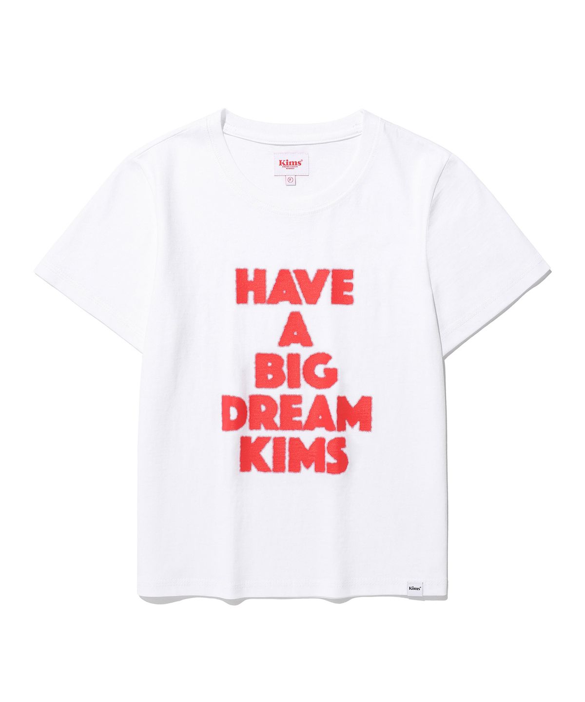 킴스 프레시 코튼 마켓(KIMS FRESH COTTON MARKET) (Unisex) Big Dream Tee White(red)
