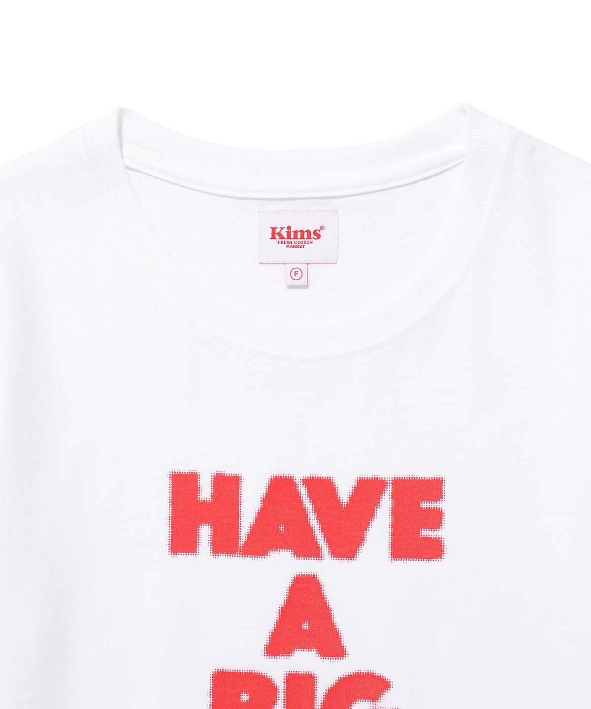 킴스 프레시 코튼 마켓(KIMS FRESH COTTON MARKET) (Unisex) Big Dream Tee White(red)
