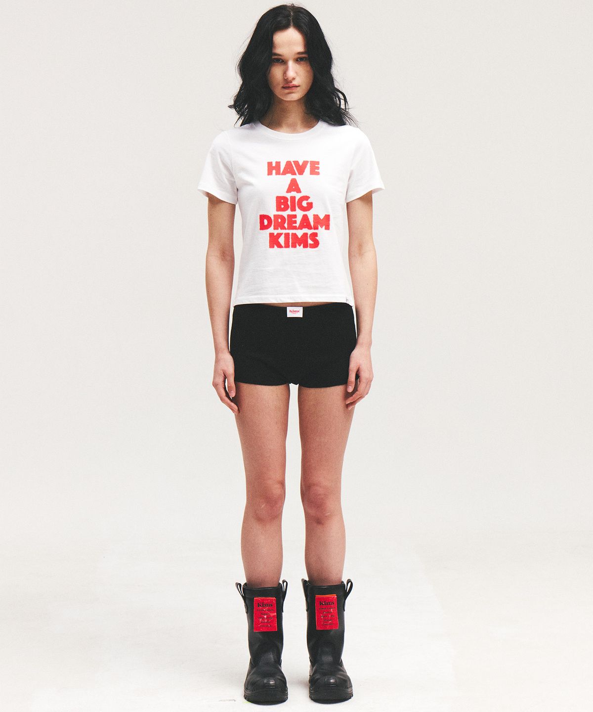 킴스 프레시 코튼 마켓(KIMS FRESH COTTON MARKET) (Unisex) Big Dream Tee White(red)
