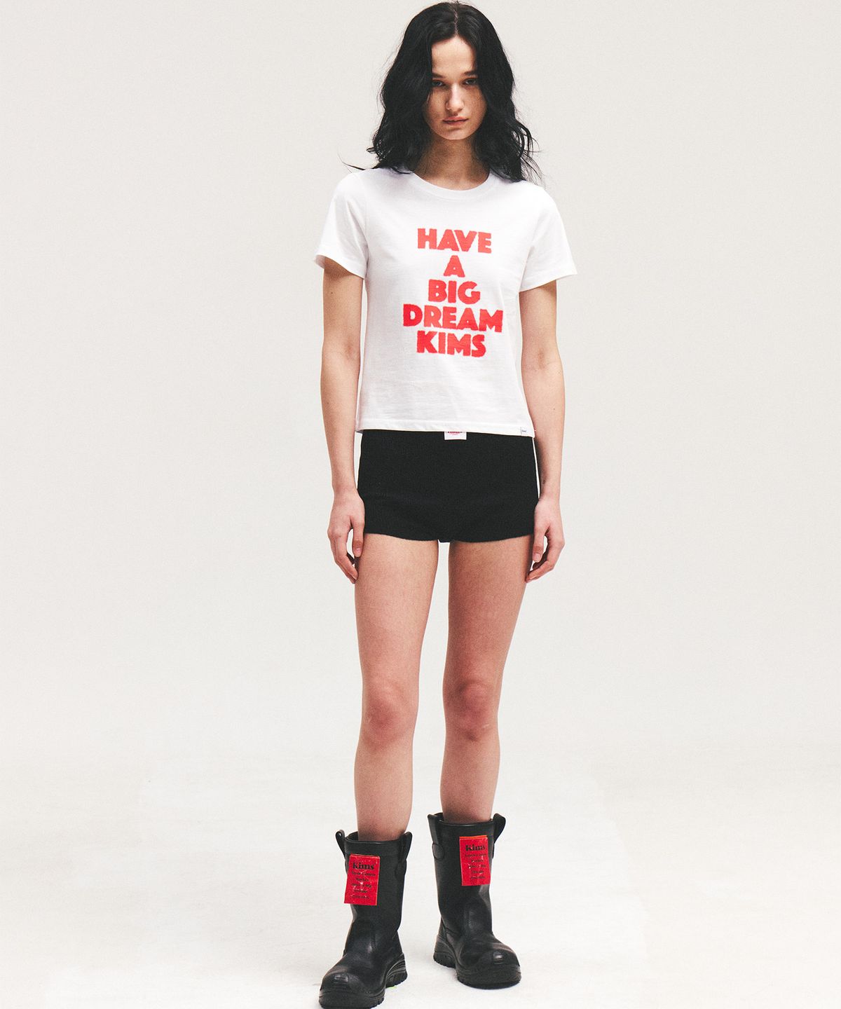 킴스 프레시 코튼 마켓(KIMS FRESH COTTON MARKET) (Unisex) Big Dream Tee White(red)