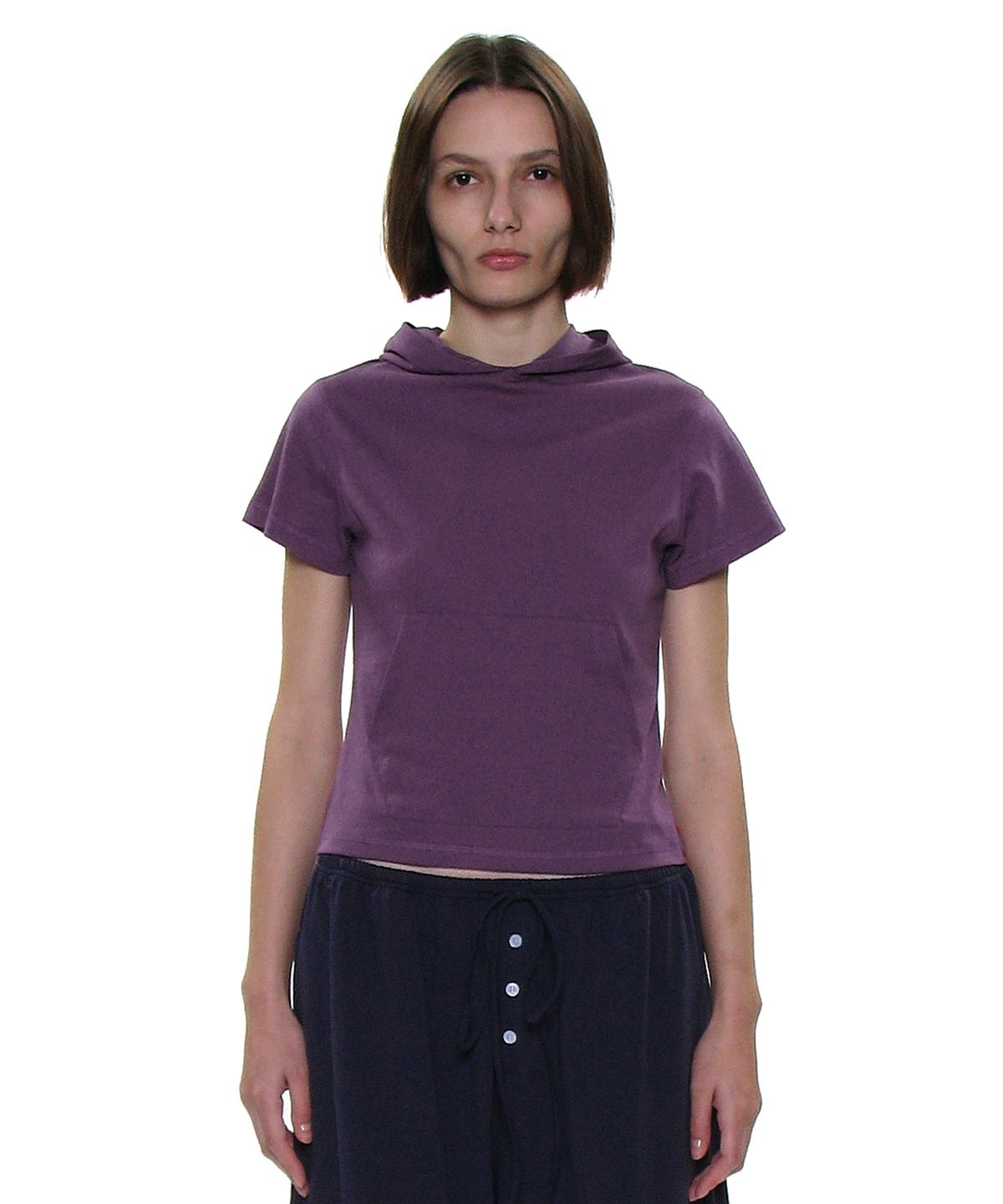 파르티멘토 우먼(PARTIMENTO WOMEN) PWC 포켓 후디 숏슬리브 티_9컬러