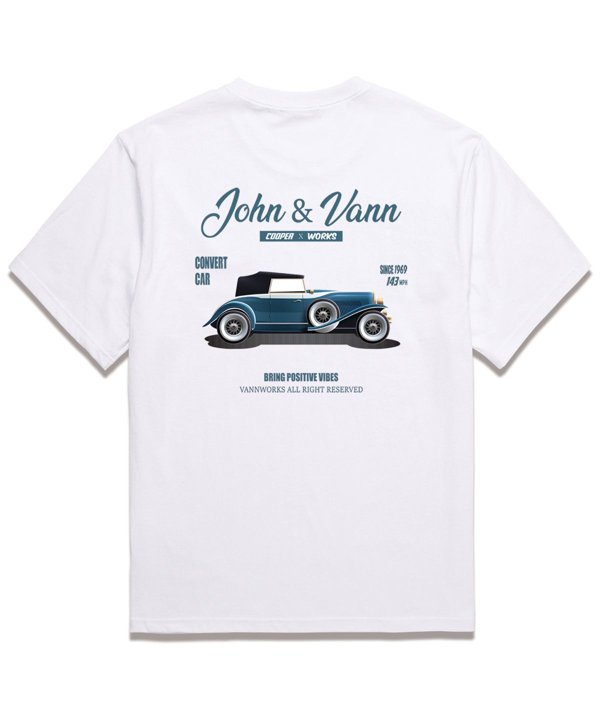 밴웍스(VANNWORKS) JOHN 오버핏 반팔 티셔츠 (VS0125) 화이트