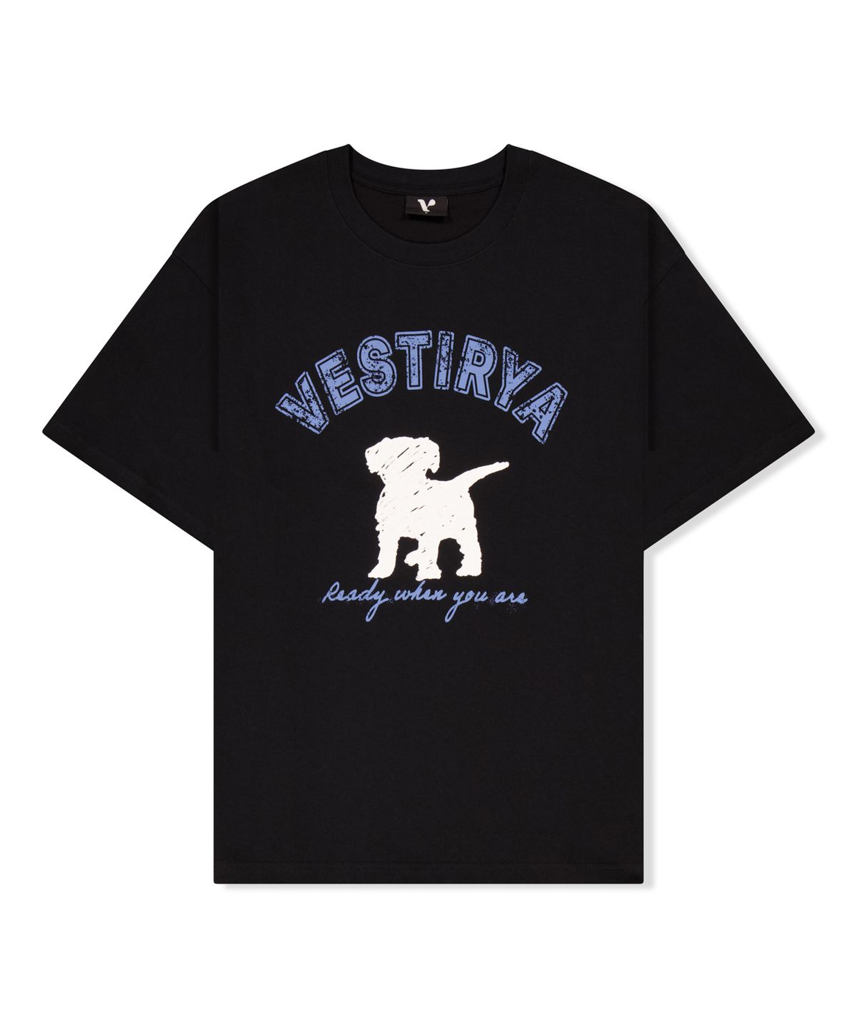 베스티리아(VESTIRYA) Cute baby puppy T-shirts Black