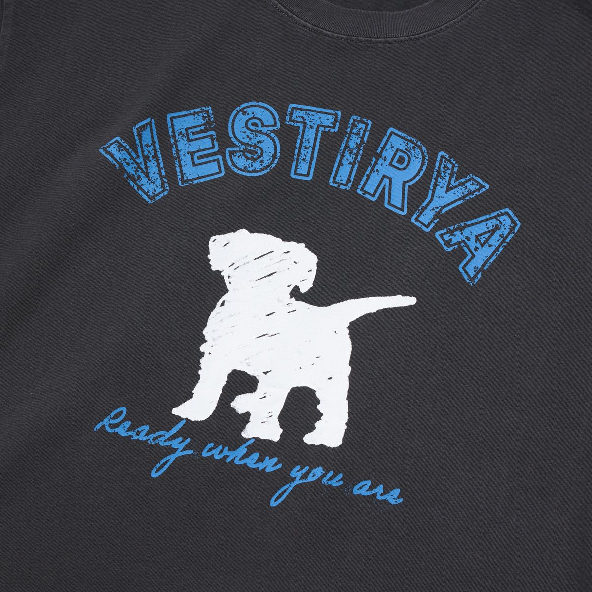 베스티리아(VESTIRYA) Cute baby puppy T-shirts Charcoal