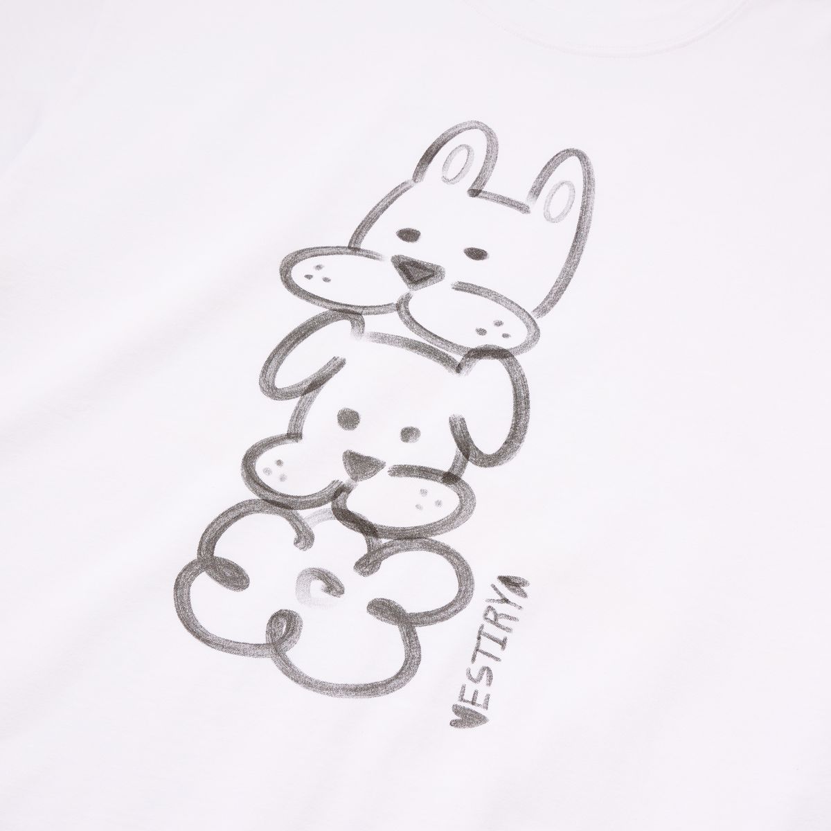 베스티리아(VESTIRYA) Line friends puppy T-shirts White