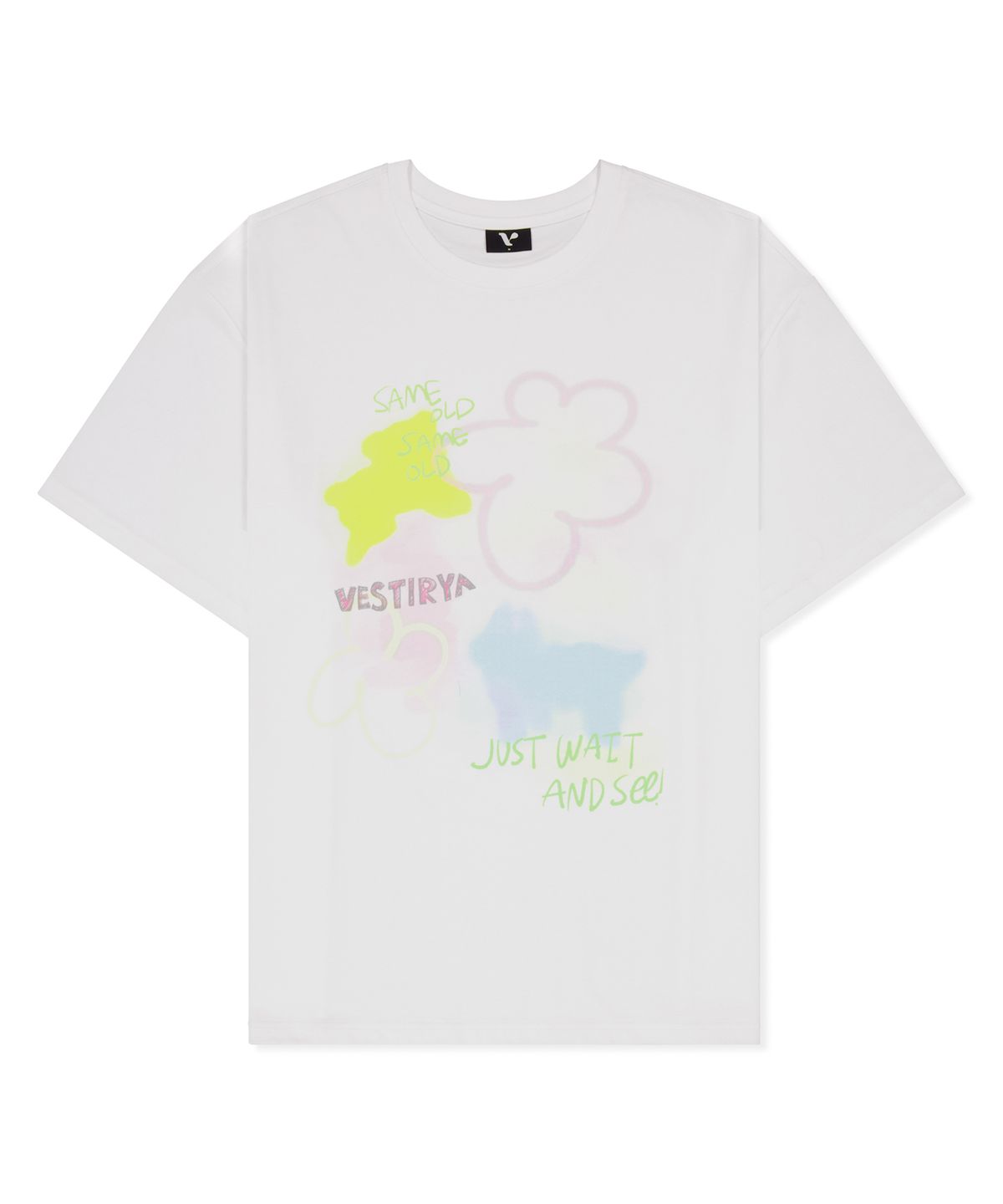 베스티리아(VESTIRYA) Hand Sketch Over Fit T-shirts White