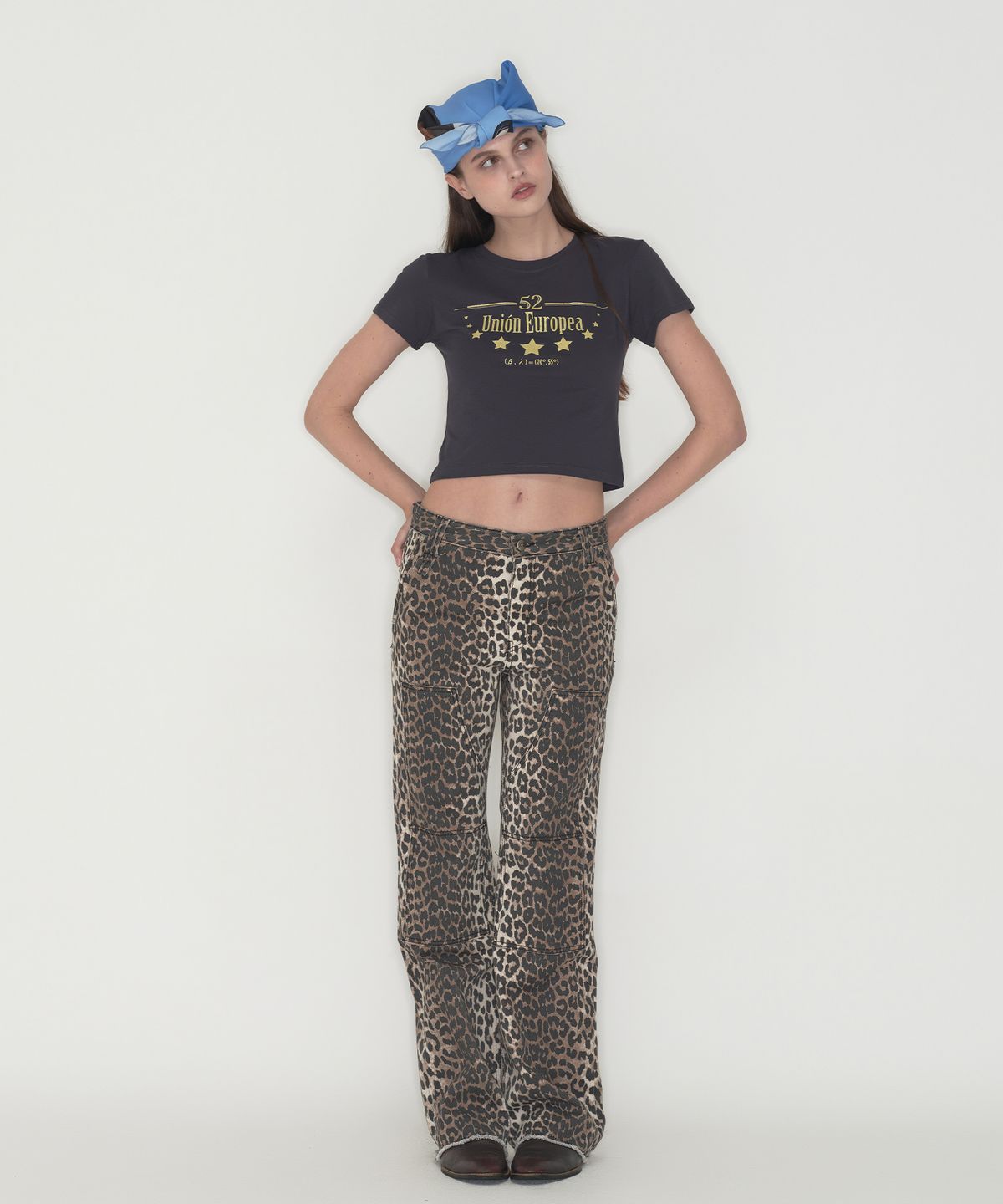 떨스티클럽(THIRSTYCLUB) Union europea glitter t shirt - Navy