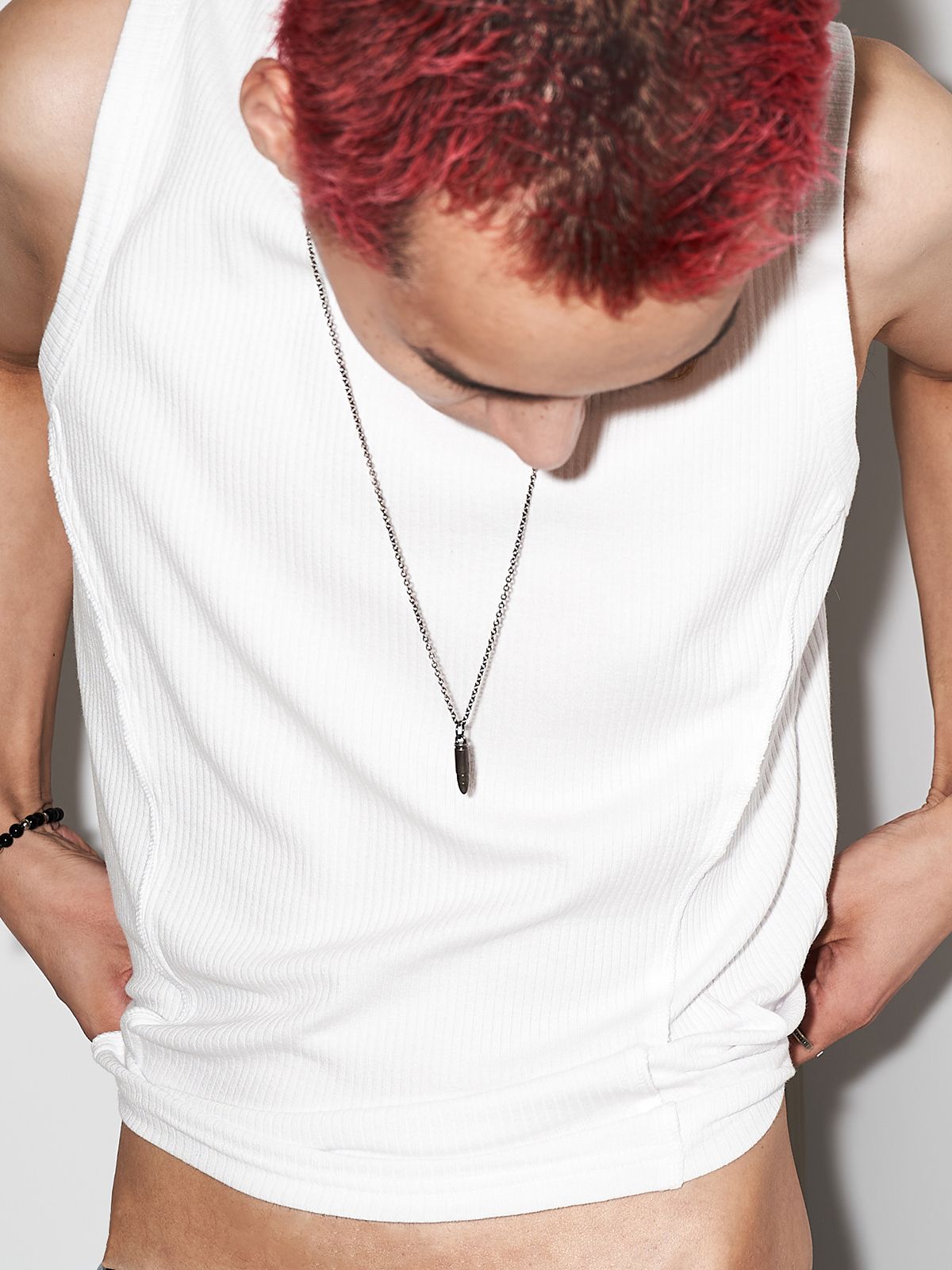 디셈버텐(DECEMBER TEN) DECX Bullet Necklace Silver / Vintage Silver