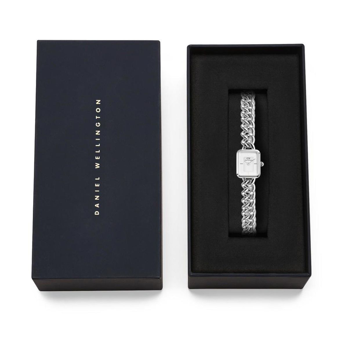 다니엘 웰링턴(DANIEL WELLINGTON) JOLIE CHAIN 여성 실버 체인 메탈 유광 데일리 패션시계