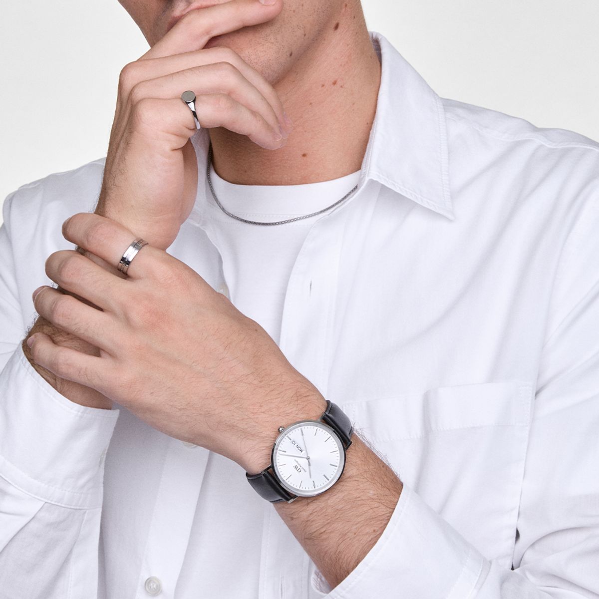 다니엘 웰링턴(DANIEL WELLINGTON) TIDE MESH NECKLACE 1.8 남자 체인 패션 액세서리목걸이