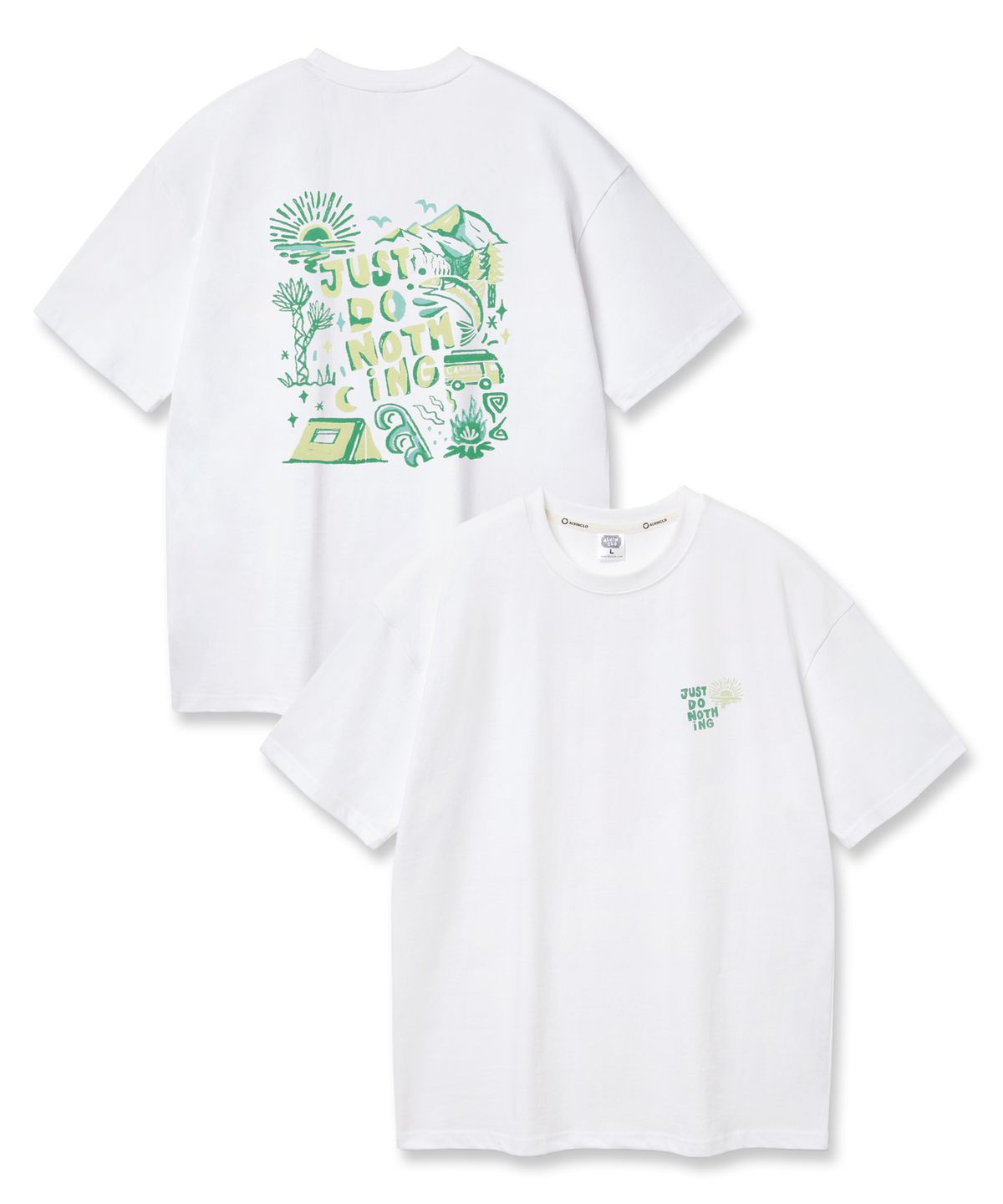 앨빈클로(ALVINCLO) JUST DO NOTHING 오버핏 반팔티 AST4816 (4 COLOR)