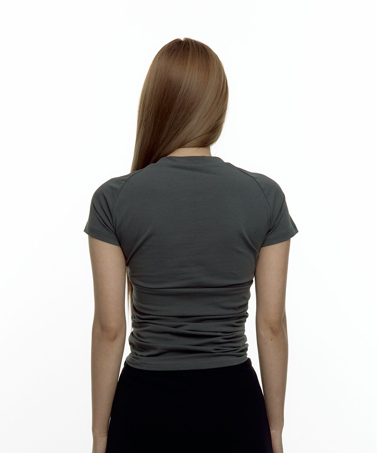 카시코(KASHIKO) Braided Tee Charcoal